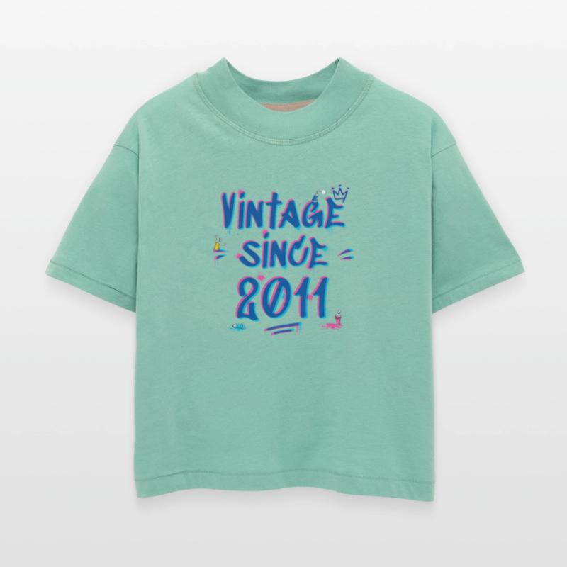 Vintage Since 2011 Graffiti Glitch 14th Bday Vibes