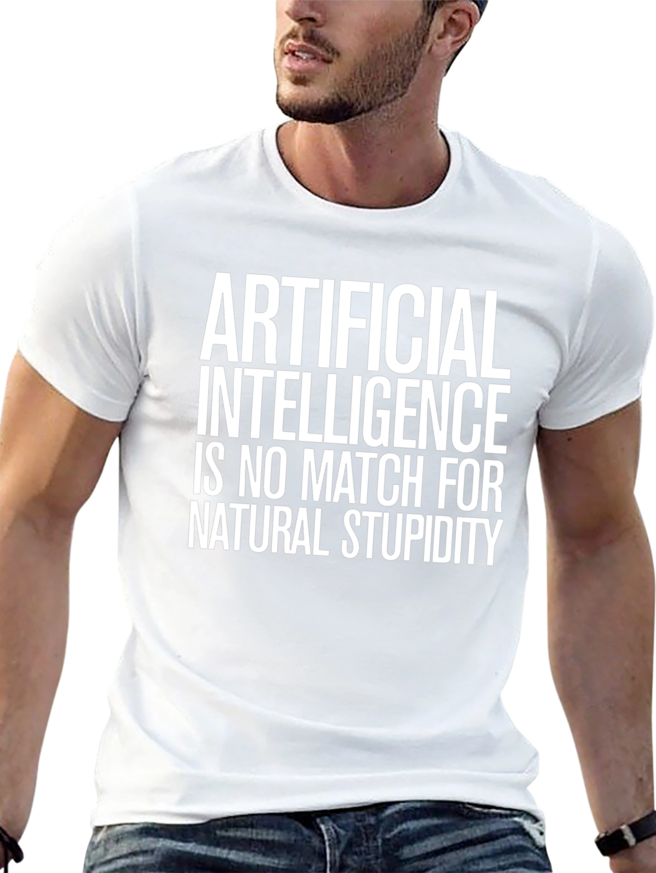 AI vs. Stupidity Graphic T-Shirt
