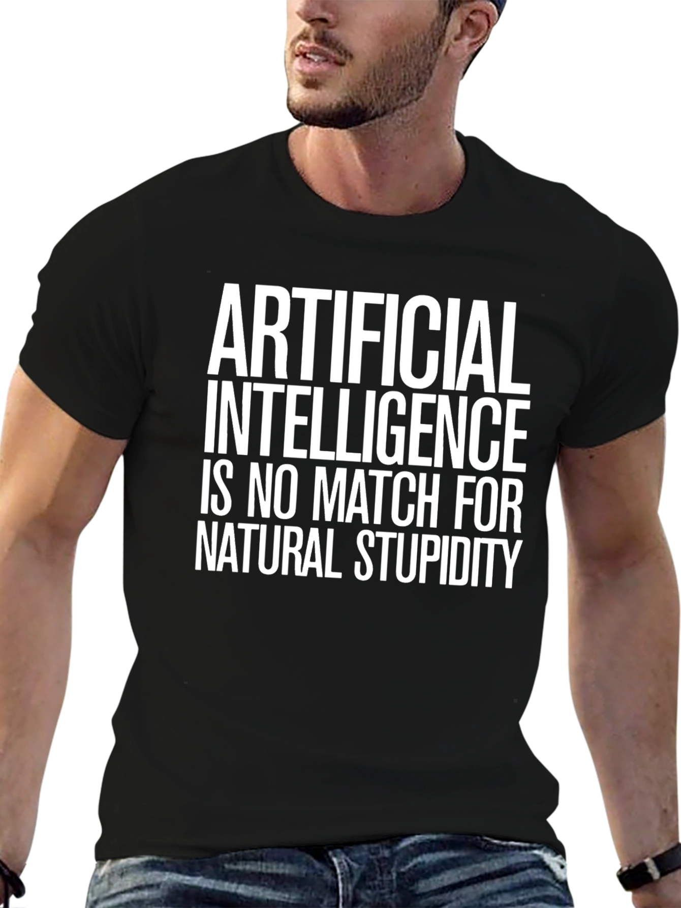AI vs. Stupidity Graphic T-Shirt