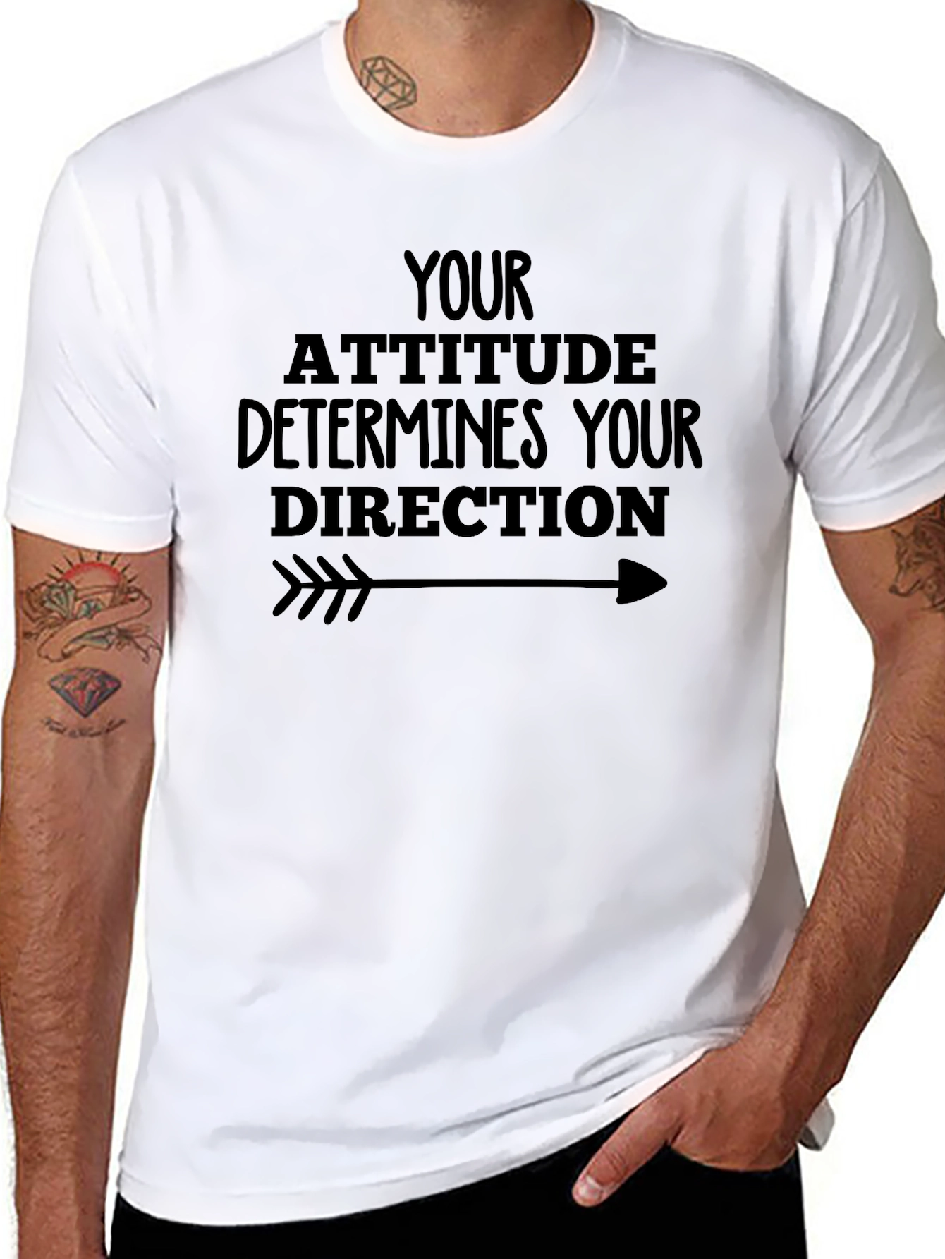 Attitude Determines Direction Graphic T-Shirt