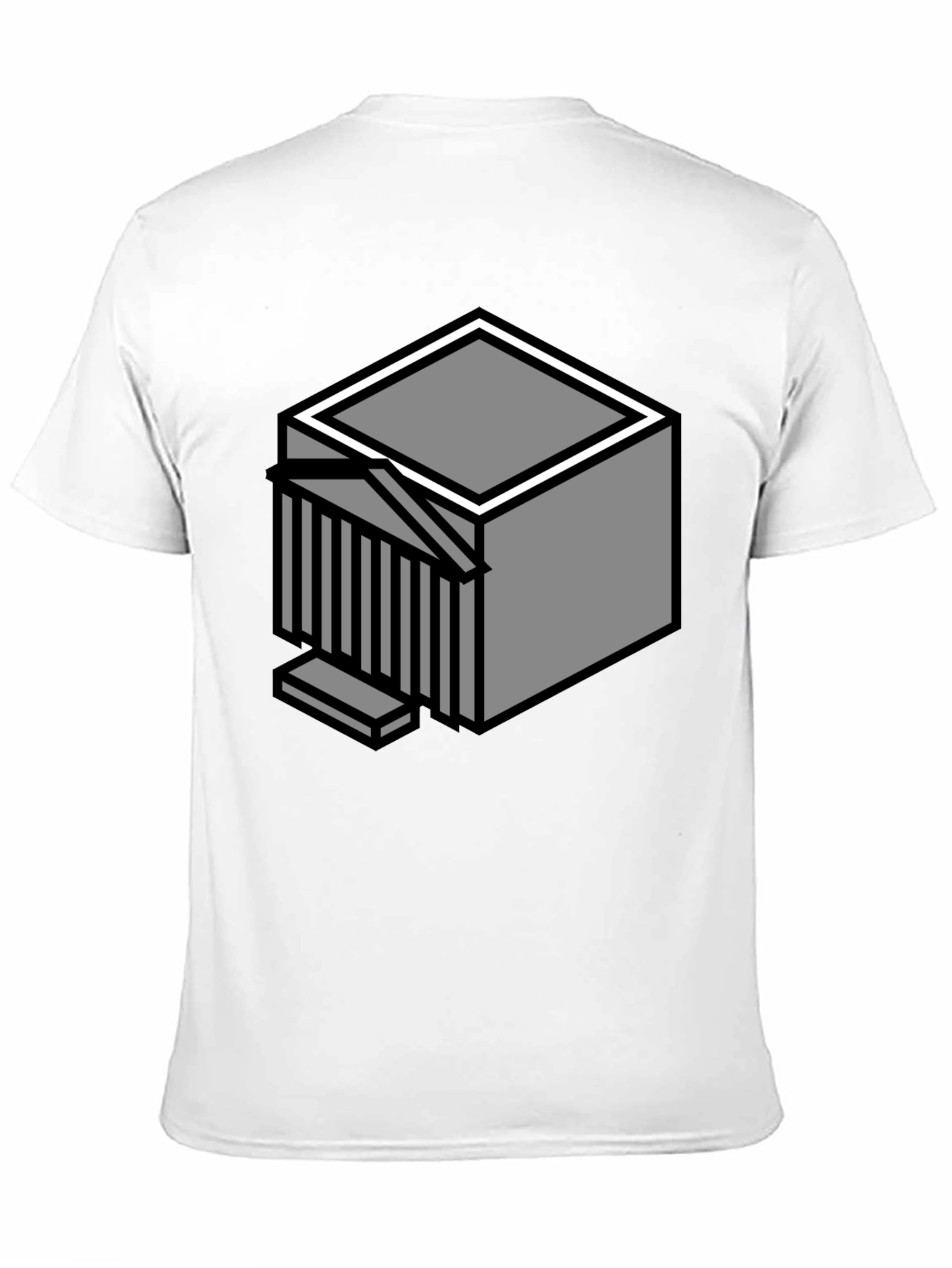 Geometric Cube Graphic T-Shirt - Modern Style