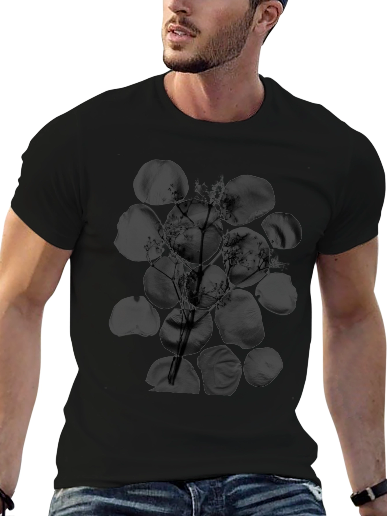 Abstract Black Graphic Tee - Modern Casual Style