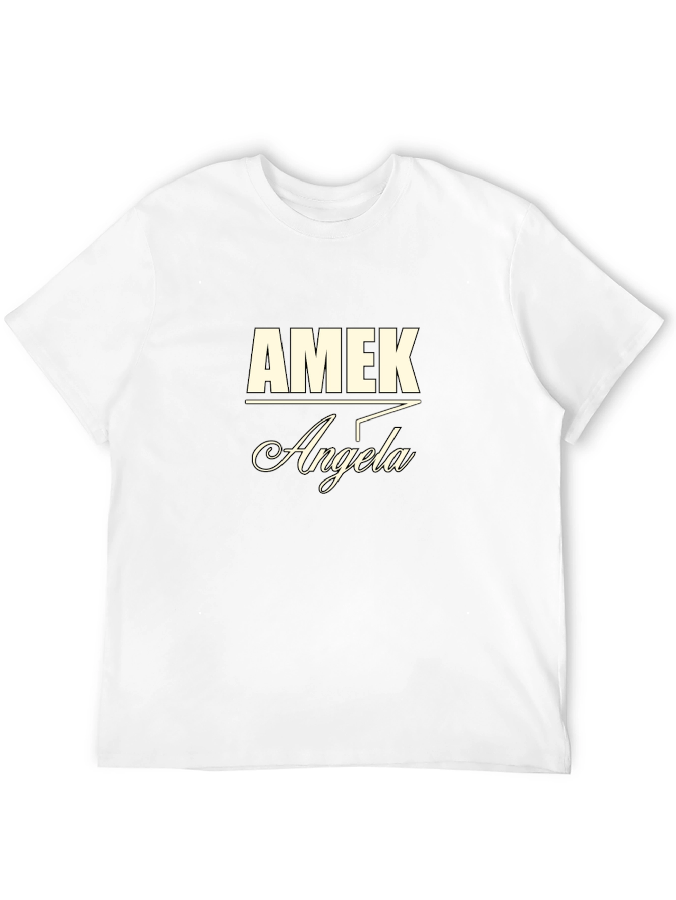 AMEK Angela Custom Printed Black T-Shirt