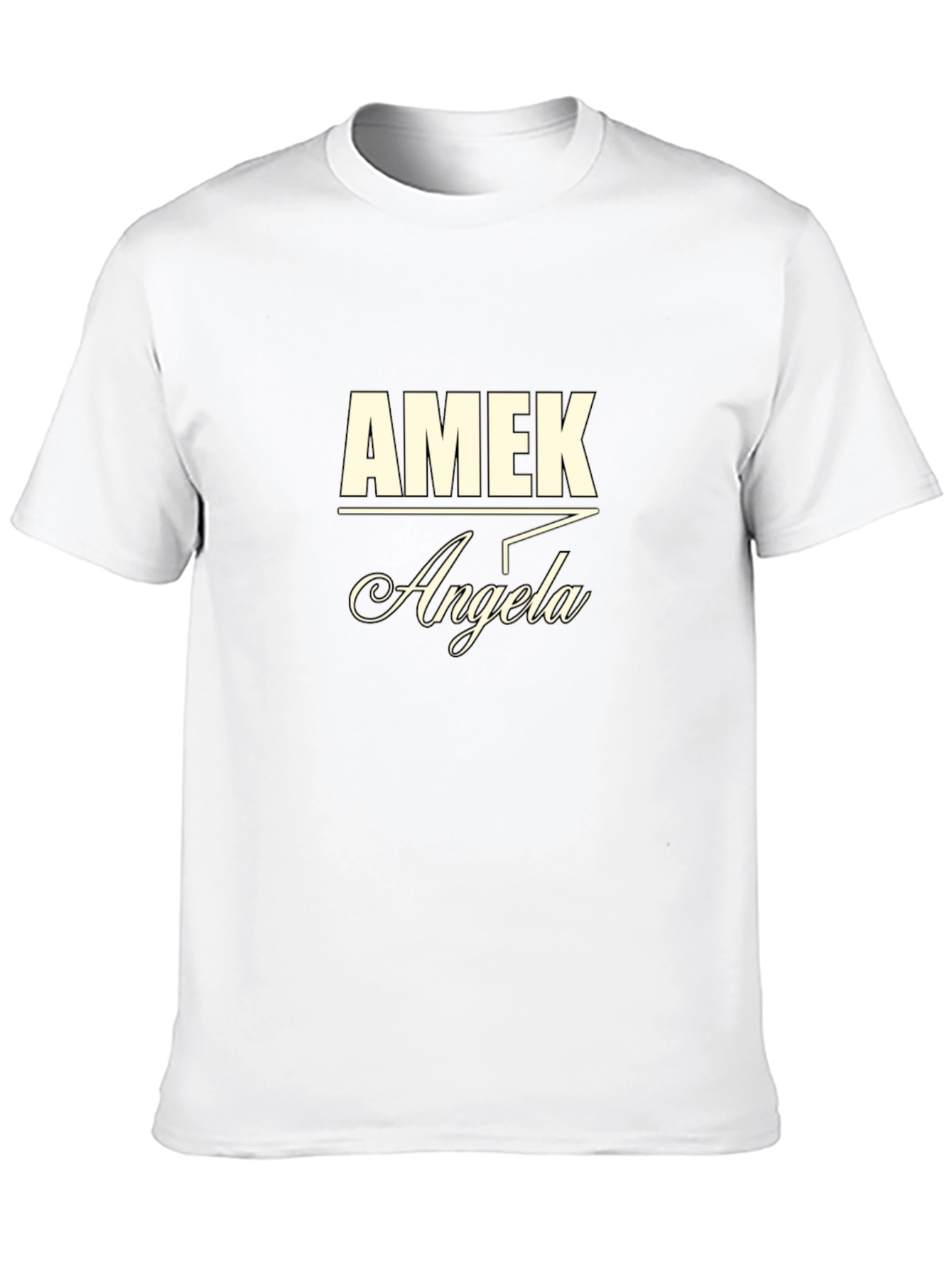 AMEK Angela Custom Printed Black T-Shirt