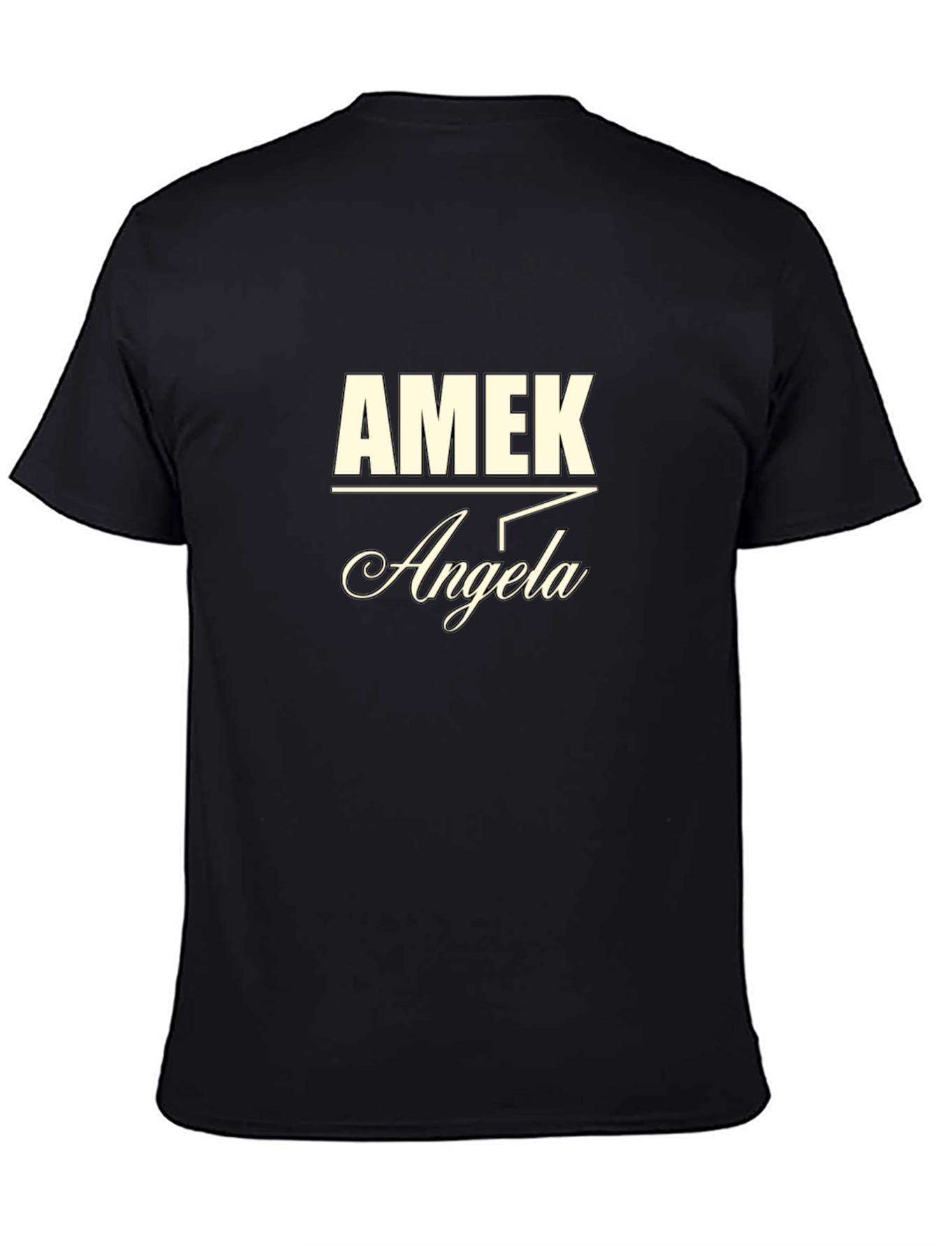 AMEK Angela Custom Printed Black T-Shirt