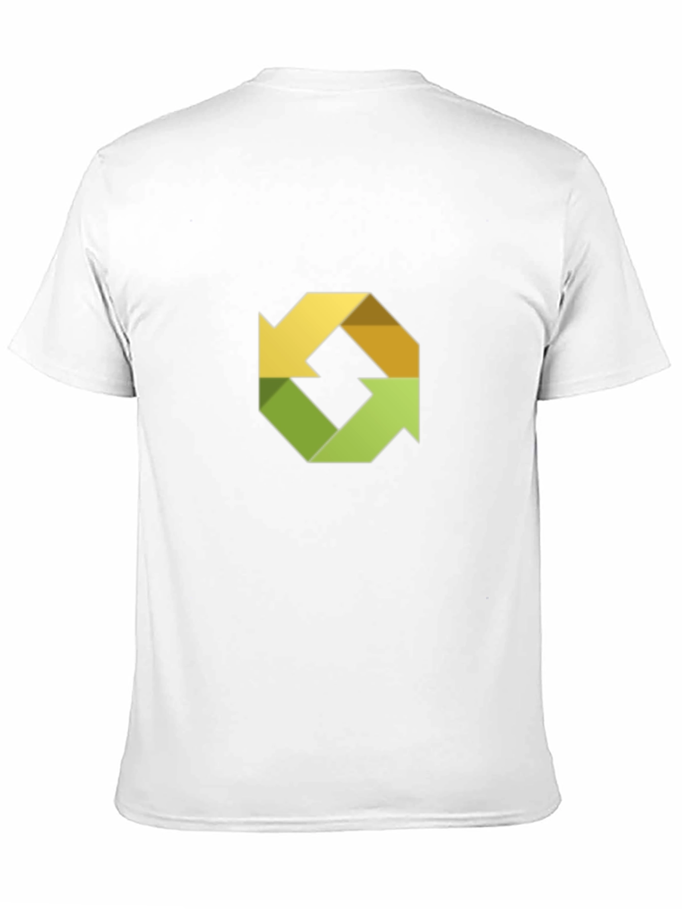 Abstract Arrow Recycle Design Black T-Shirt