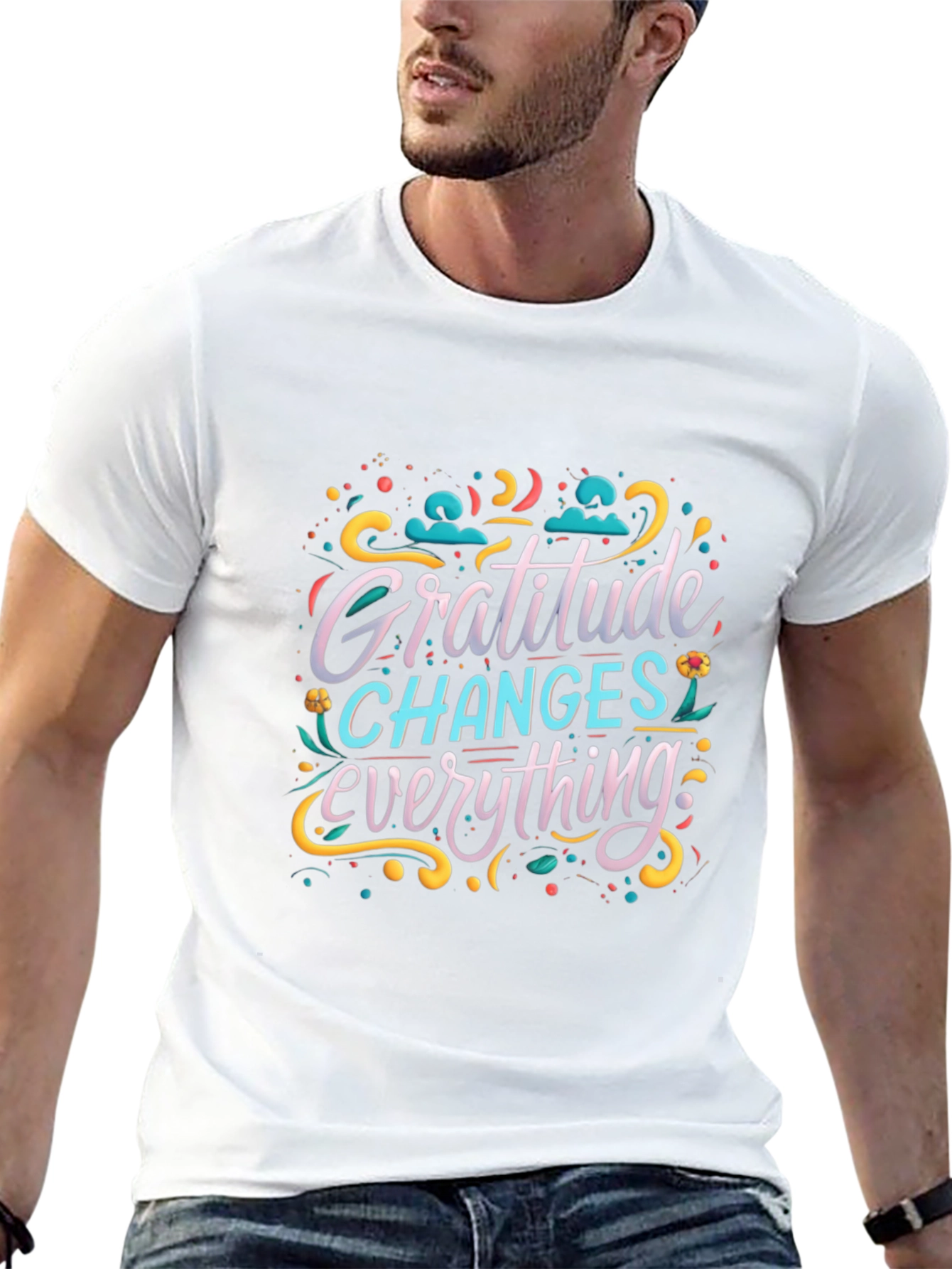 Gratitude Changes Everything Graphic Tee - Black