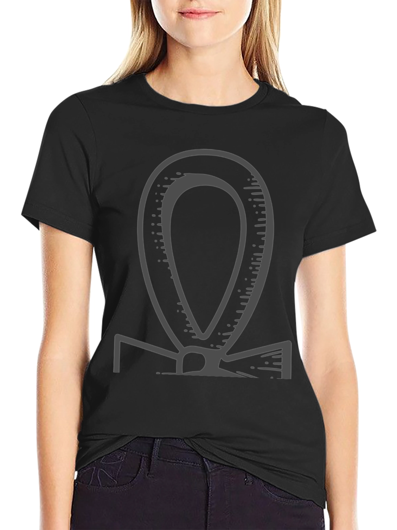Ankh Graphic Tee - Black