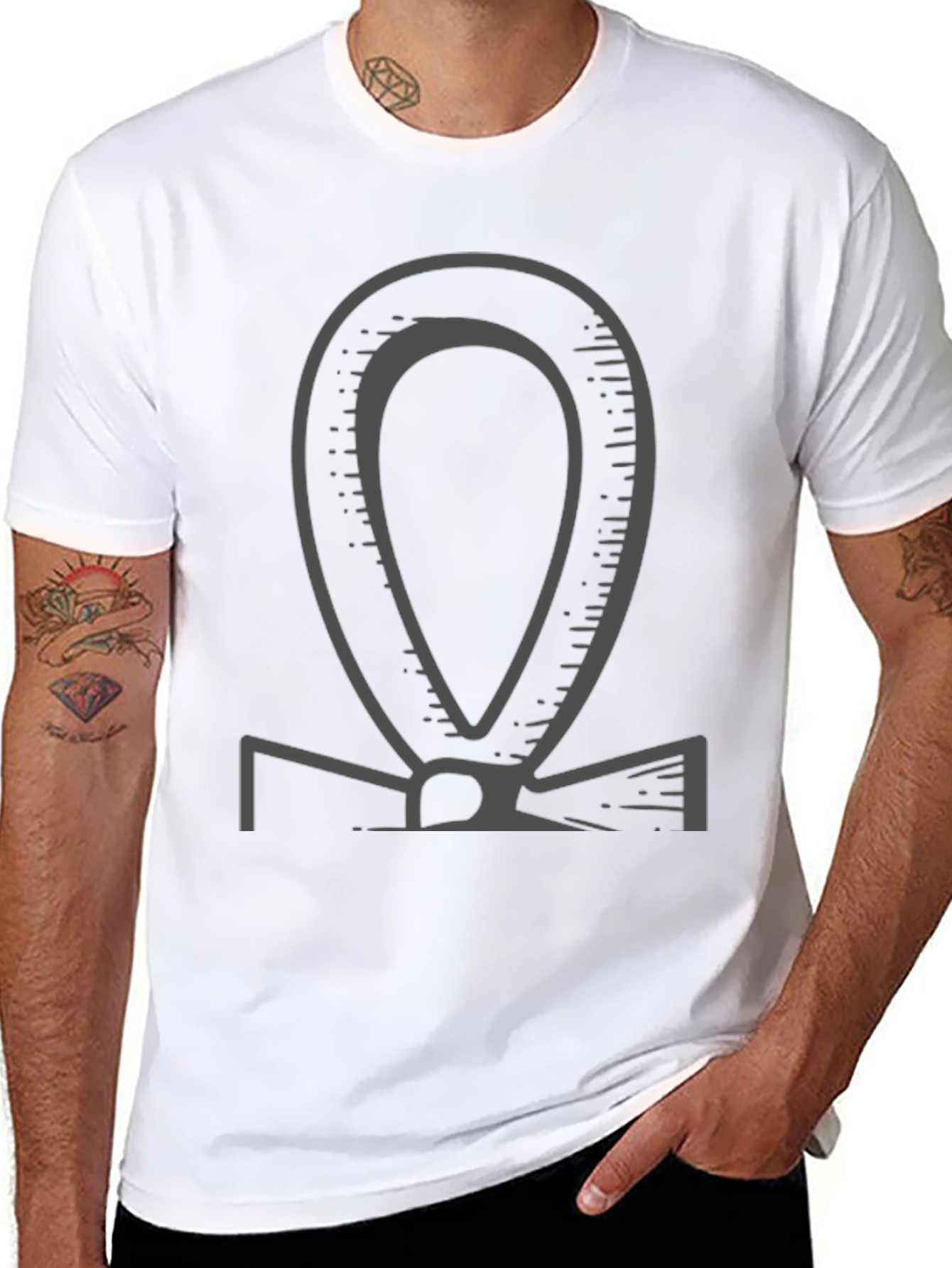 Ankh Graphic Tee - Black