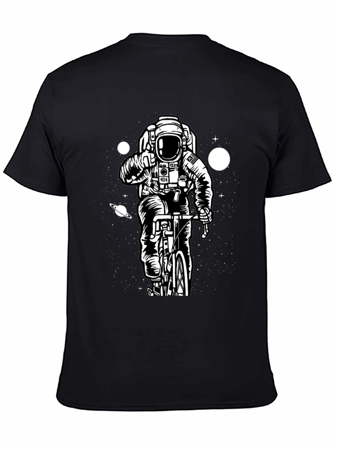 Astronaut Biker T-Shirt - Space Rider Design