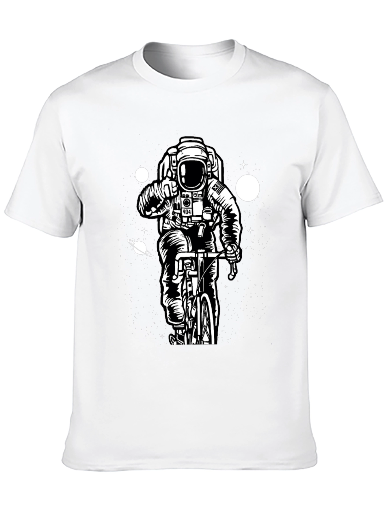 Astronaut Biker T-Shirt - Space Rider Design