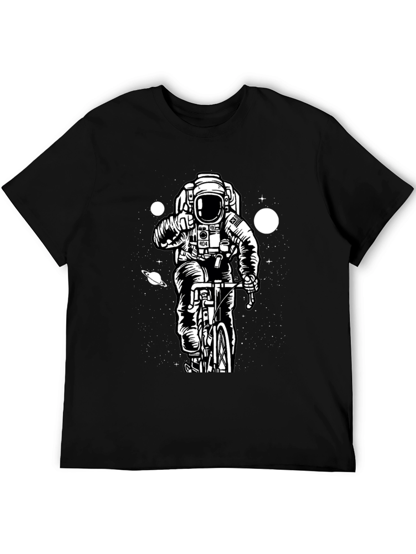 Astronaut Biker T-Shirt - Space Rider Design