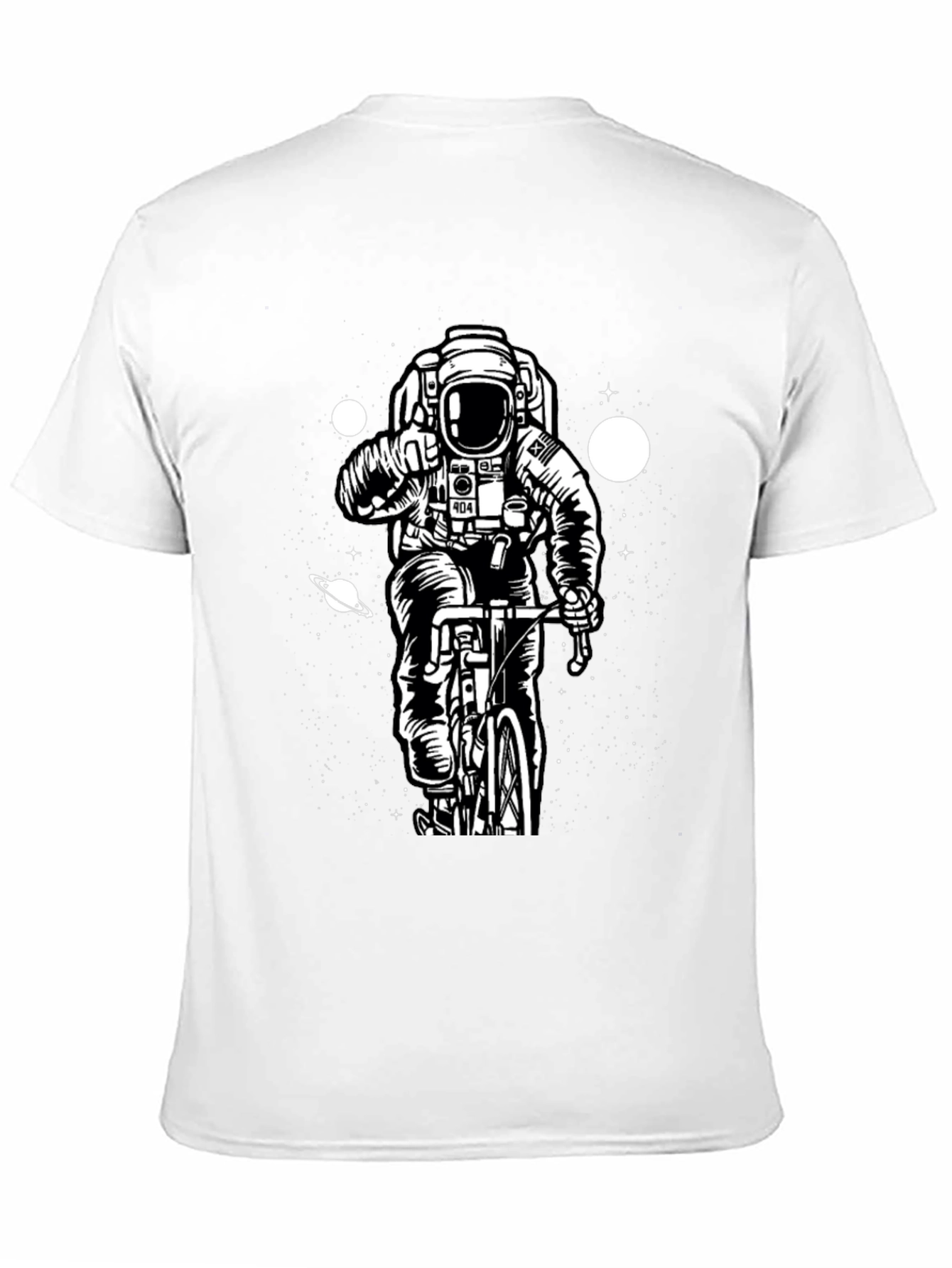 Astronaut Biker T-Shirt - Space Rider Design