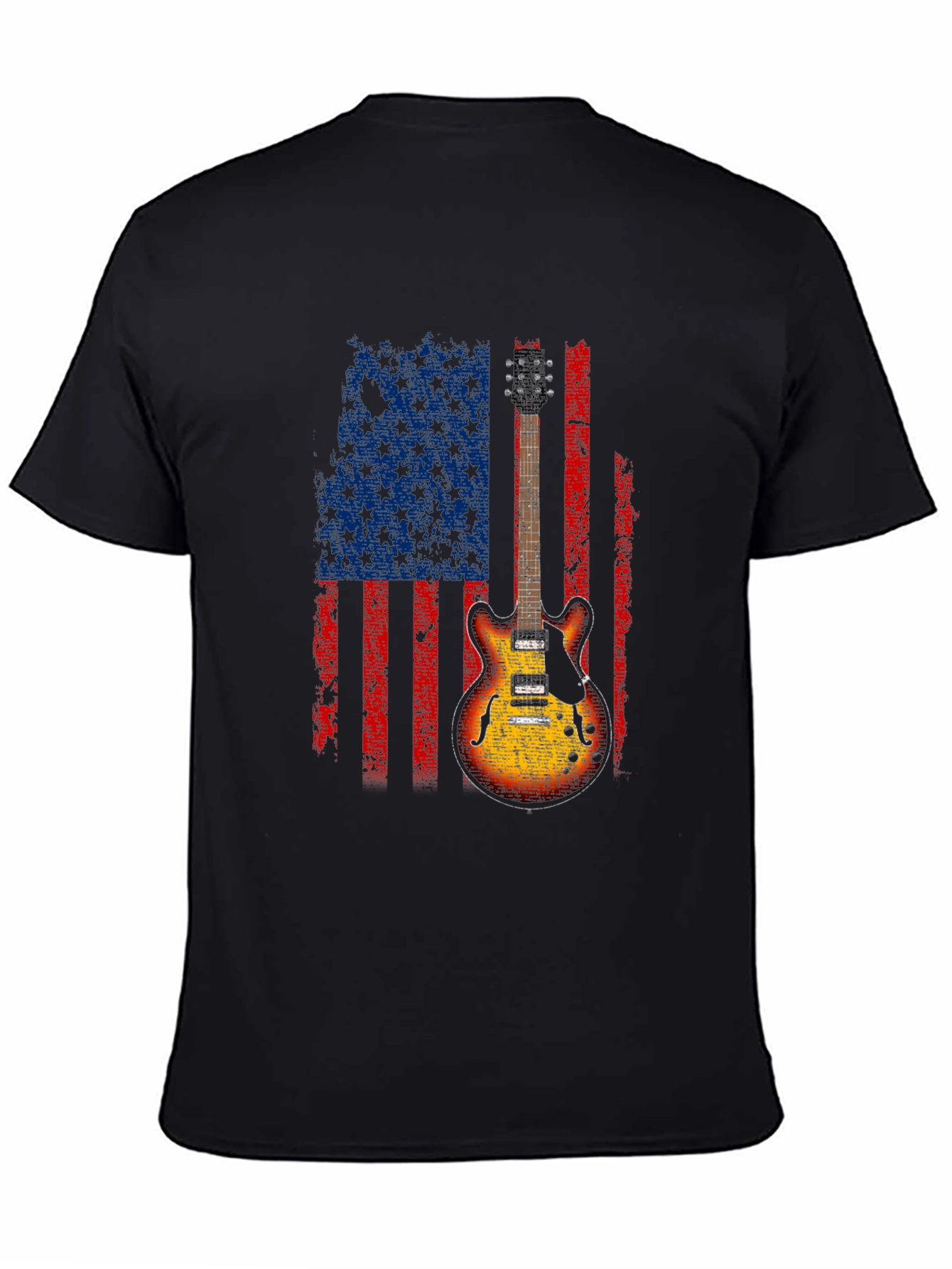 American Flag Guitar T-Shirt