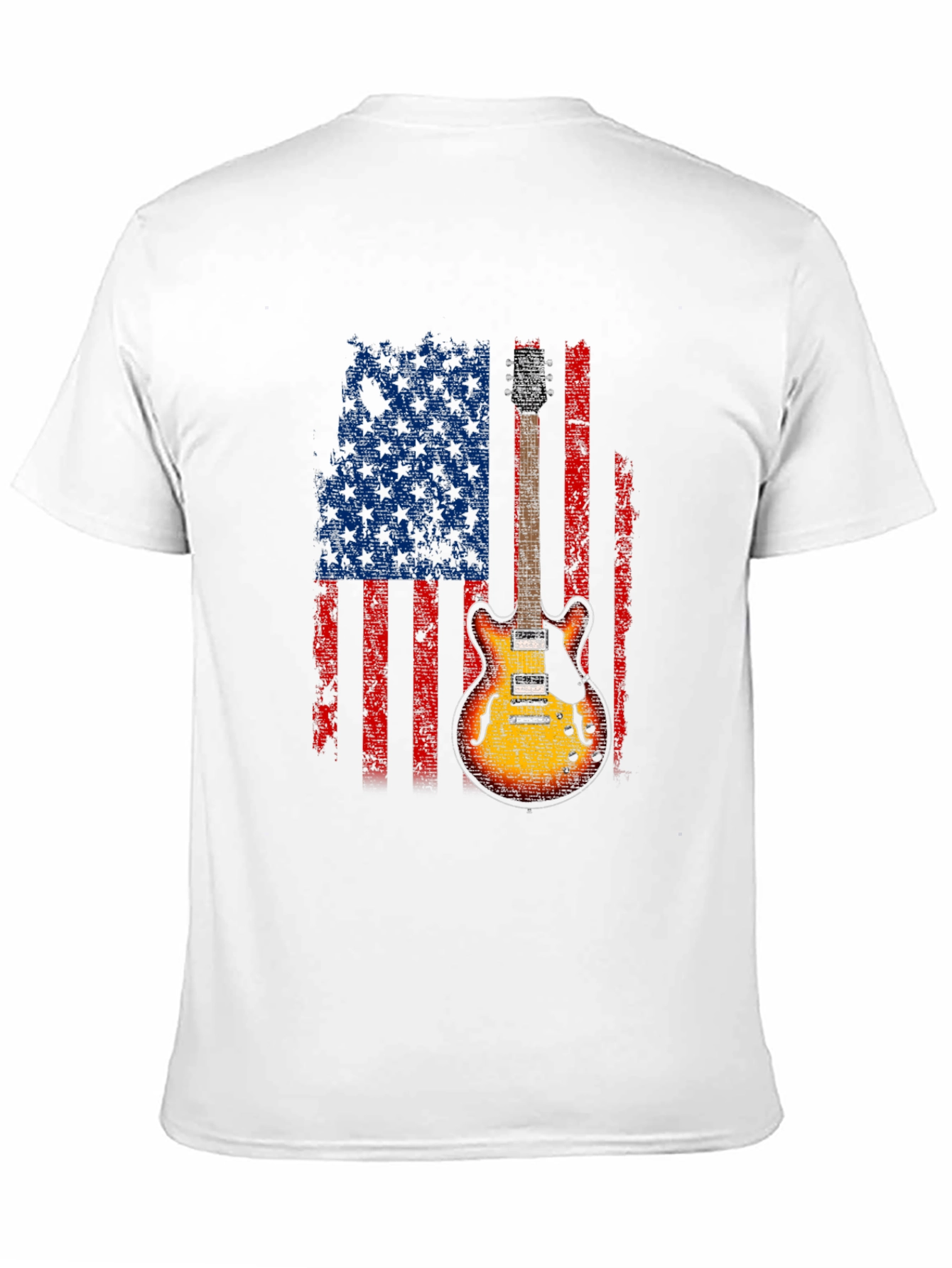 American Flag Guitar T-Shirt