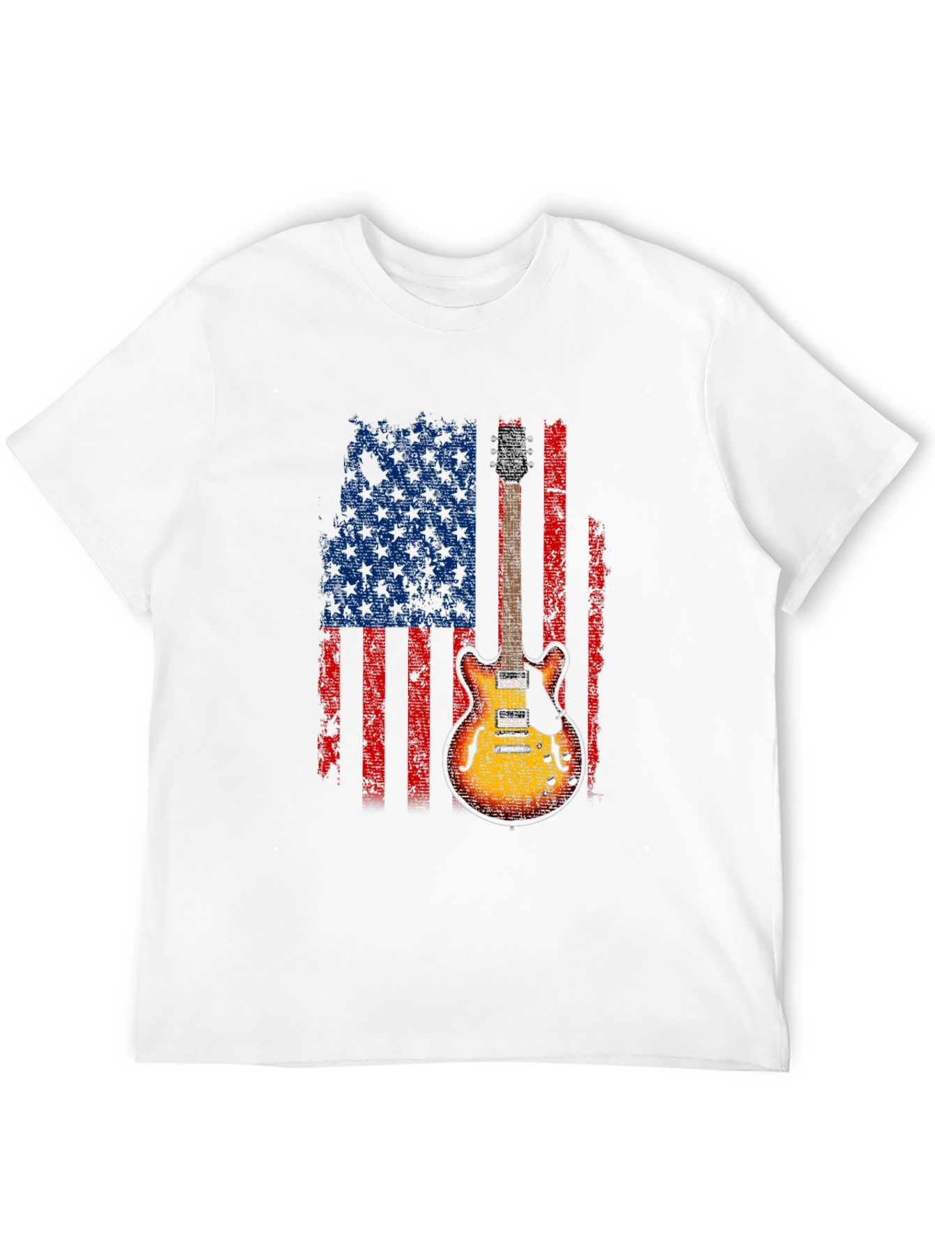American Flag Guitar T-Shirt