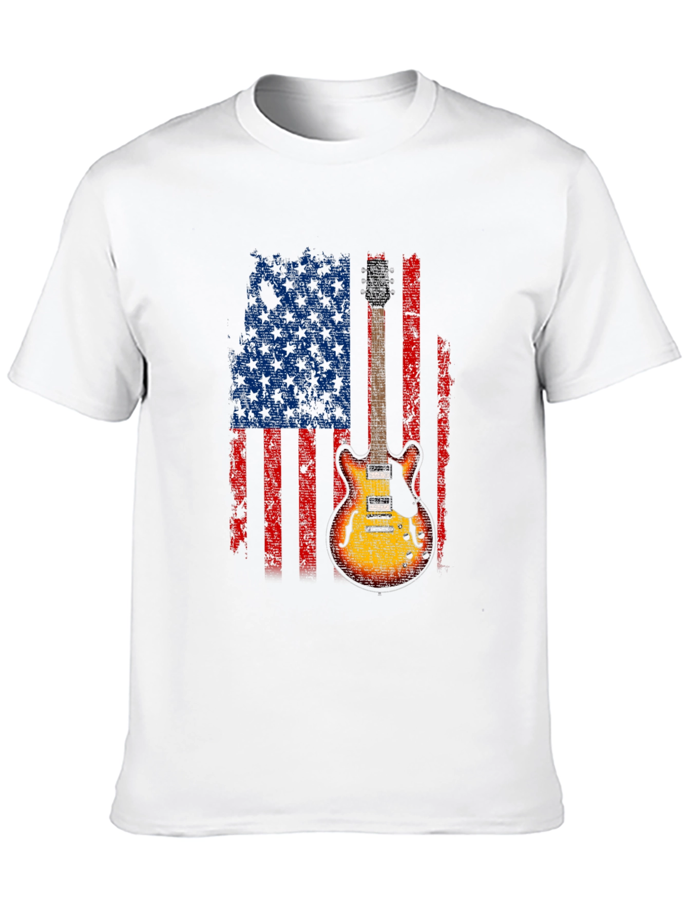 American Flag Guitar T-Shirt