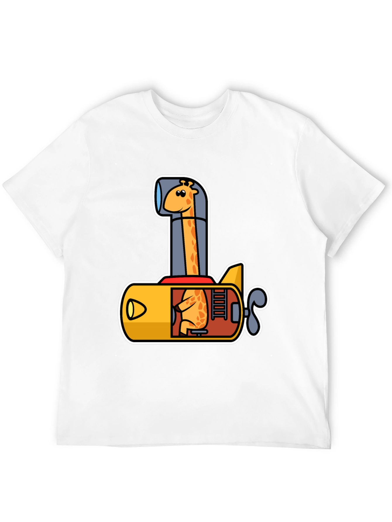 Giraffe Submarine Graphic Tee - Fun & Unique Design