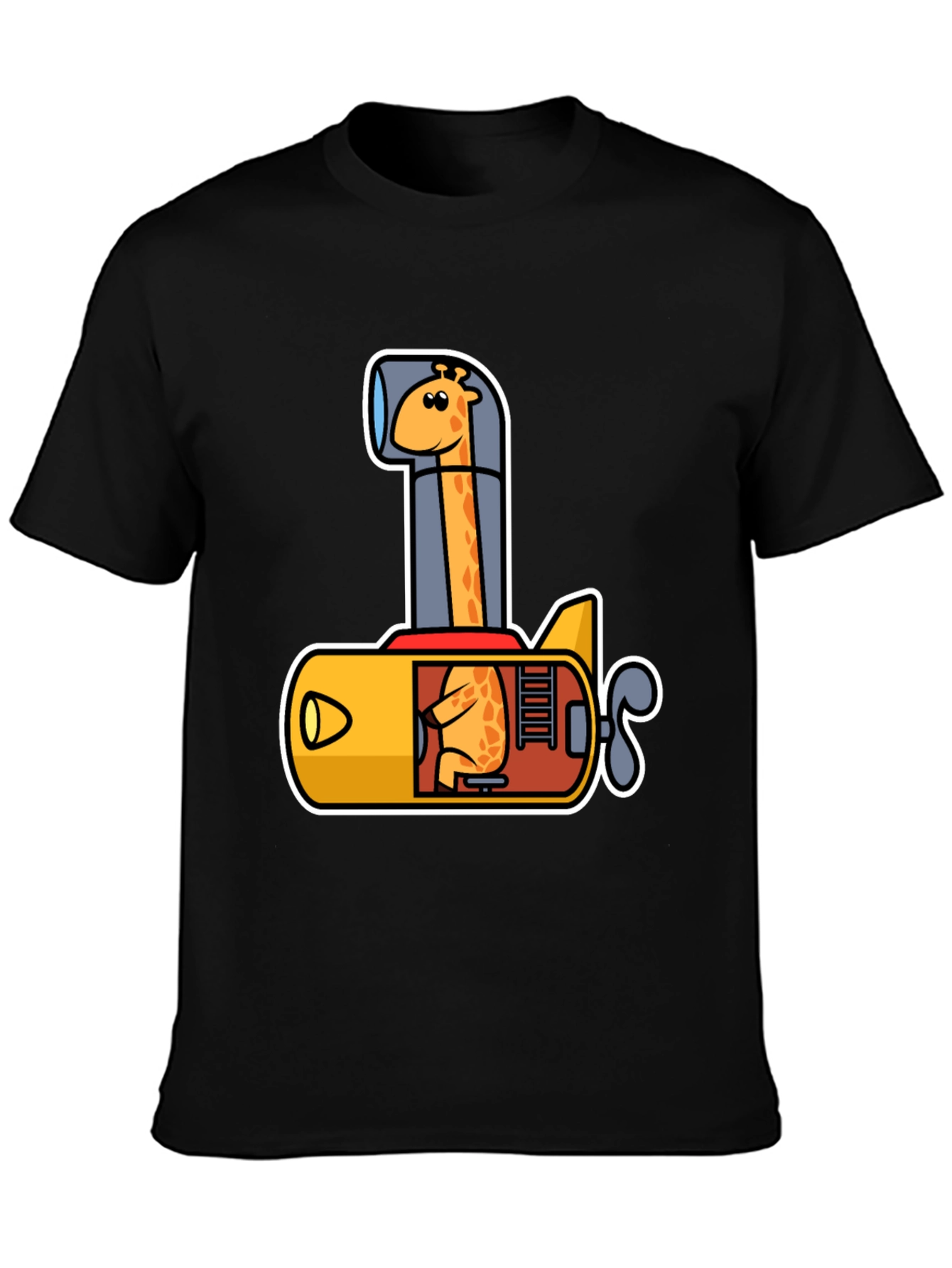 Giraffe Submarine Graphic Tee - Fun & Unique Design