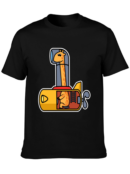Giraffe Submarine Graphic Tee - Fun & Unique Design