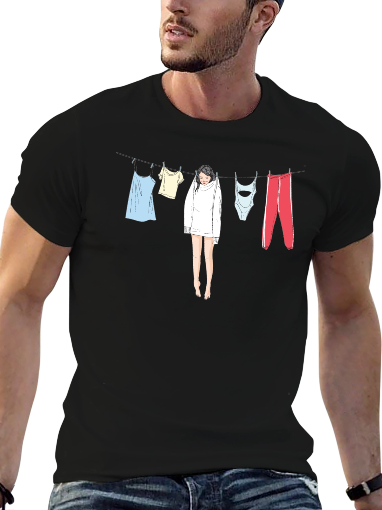 Hanging Out T-Shirt: Relaxed Fit Unique Design