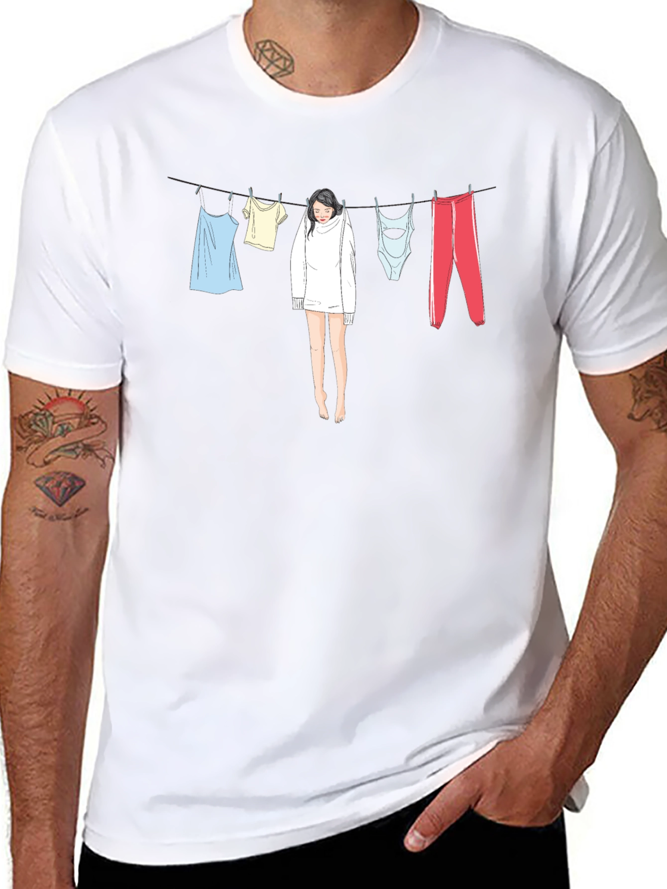 Hanging Out T-Shirt: Relaxed Fit Unique Design