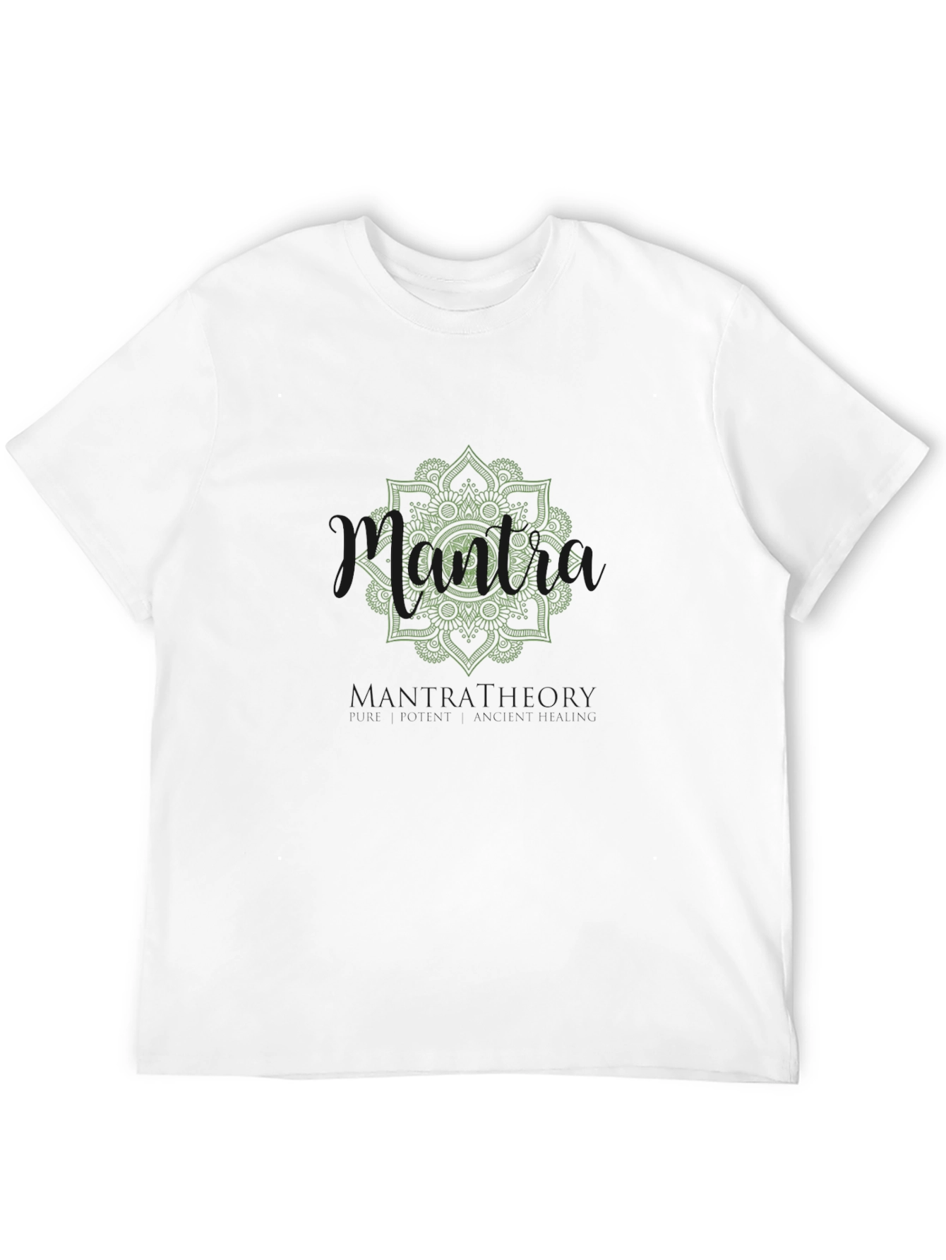 Mens Black Graphic Tee - Mandala of Glory