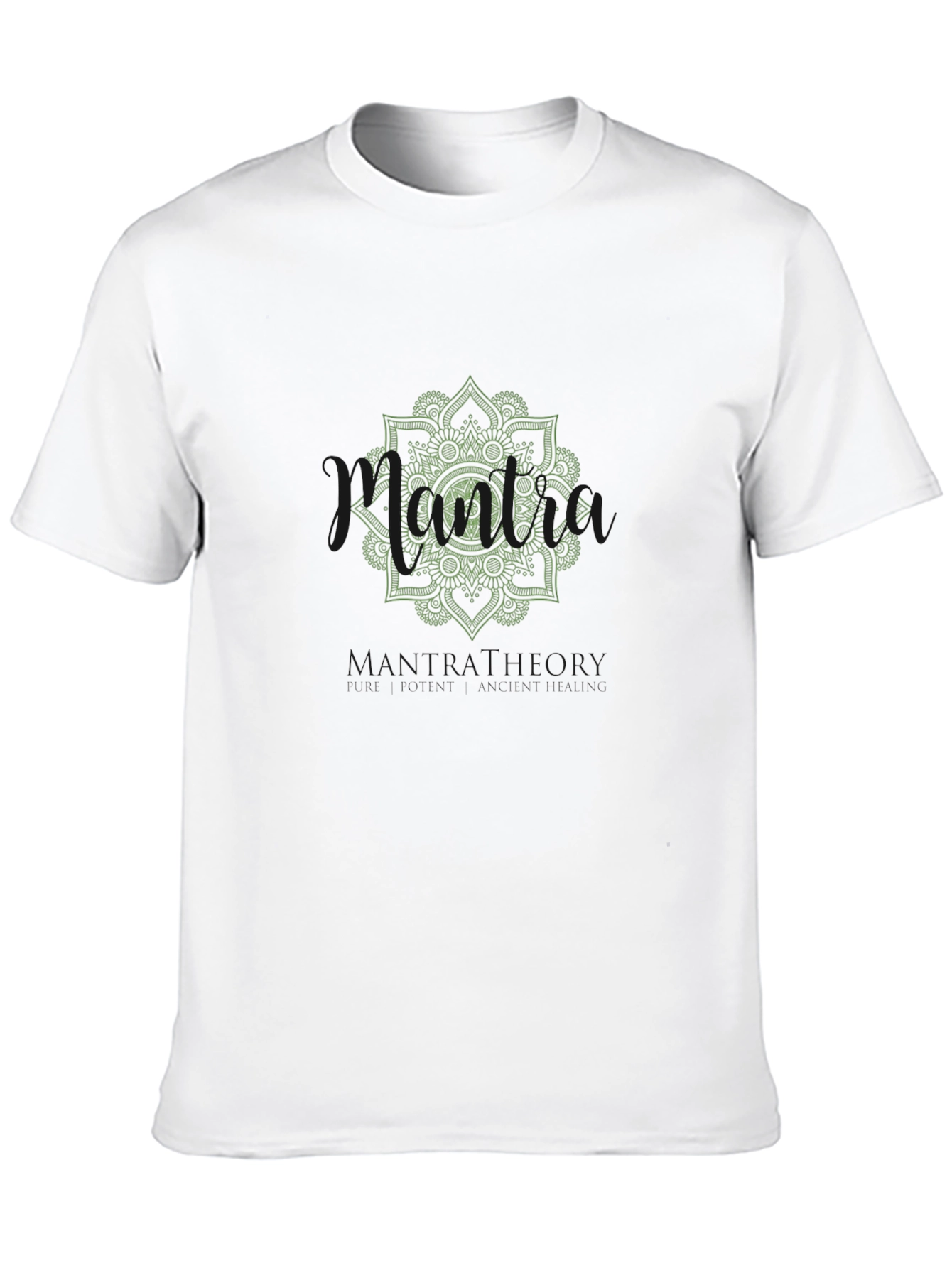 Mens Black Graphic Tee - Mandala of Glory