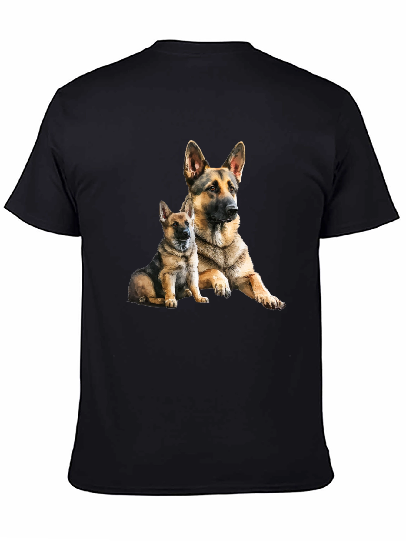 German Shepherd Dog Graphic Tee - Black