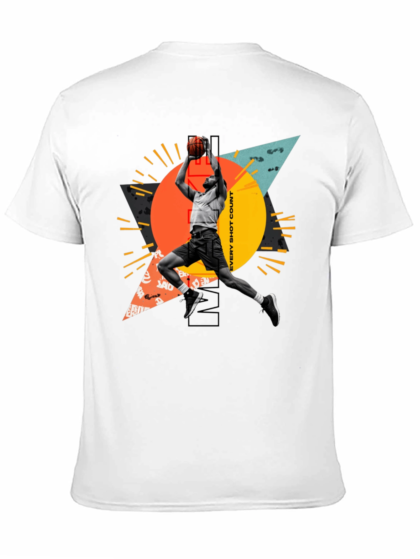 Basketball Player Graphic T-Shirt - Every Shot Counts