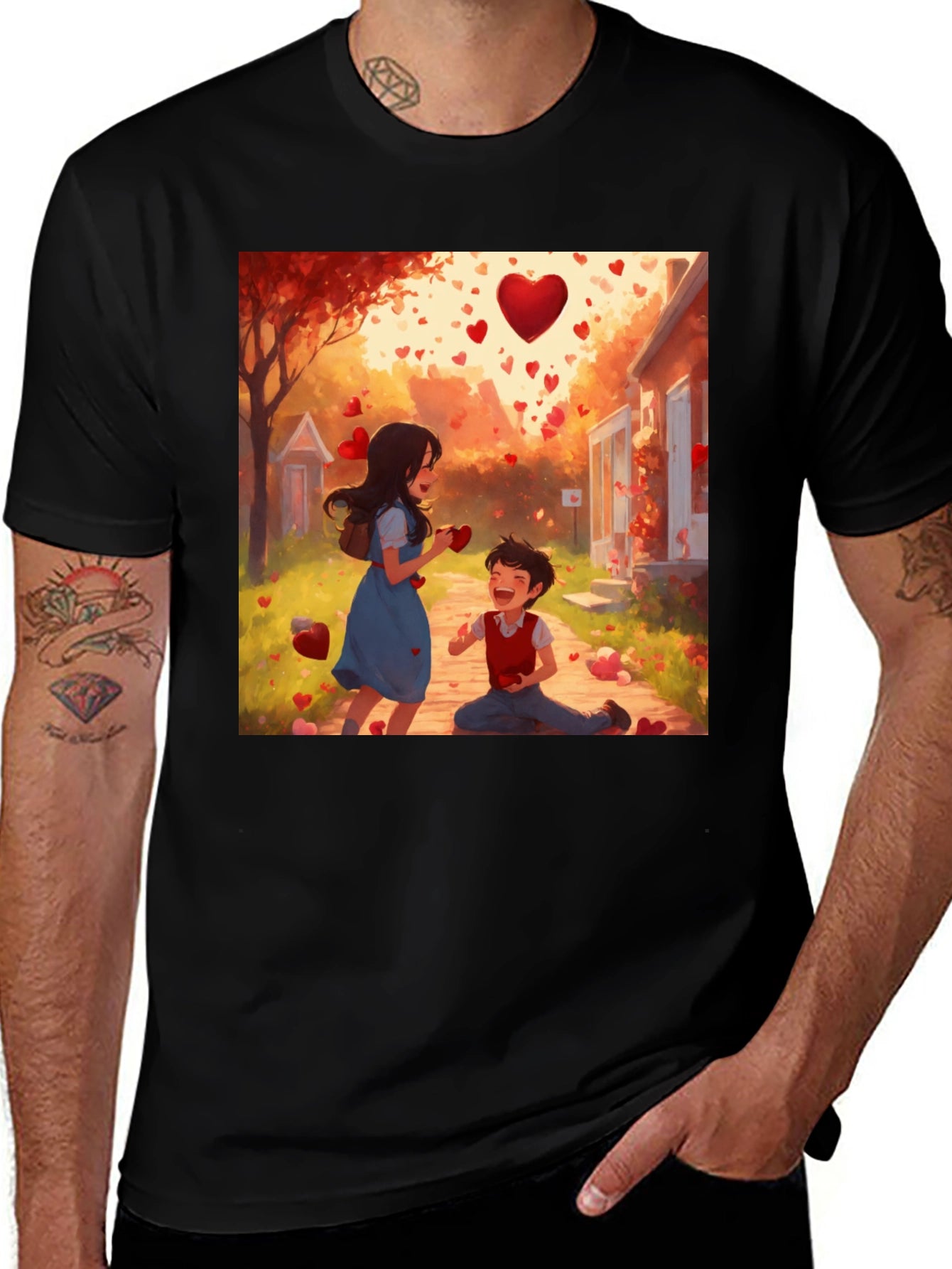 Heartfelt Love Story Graphic Tee