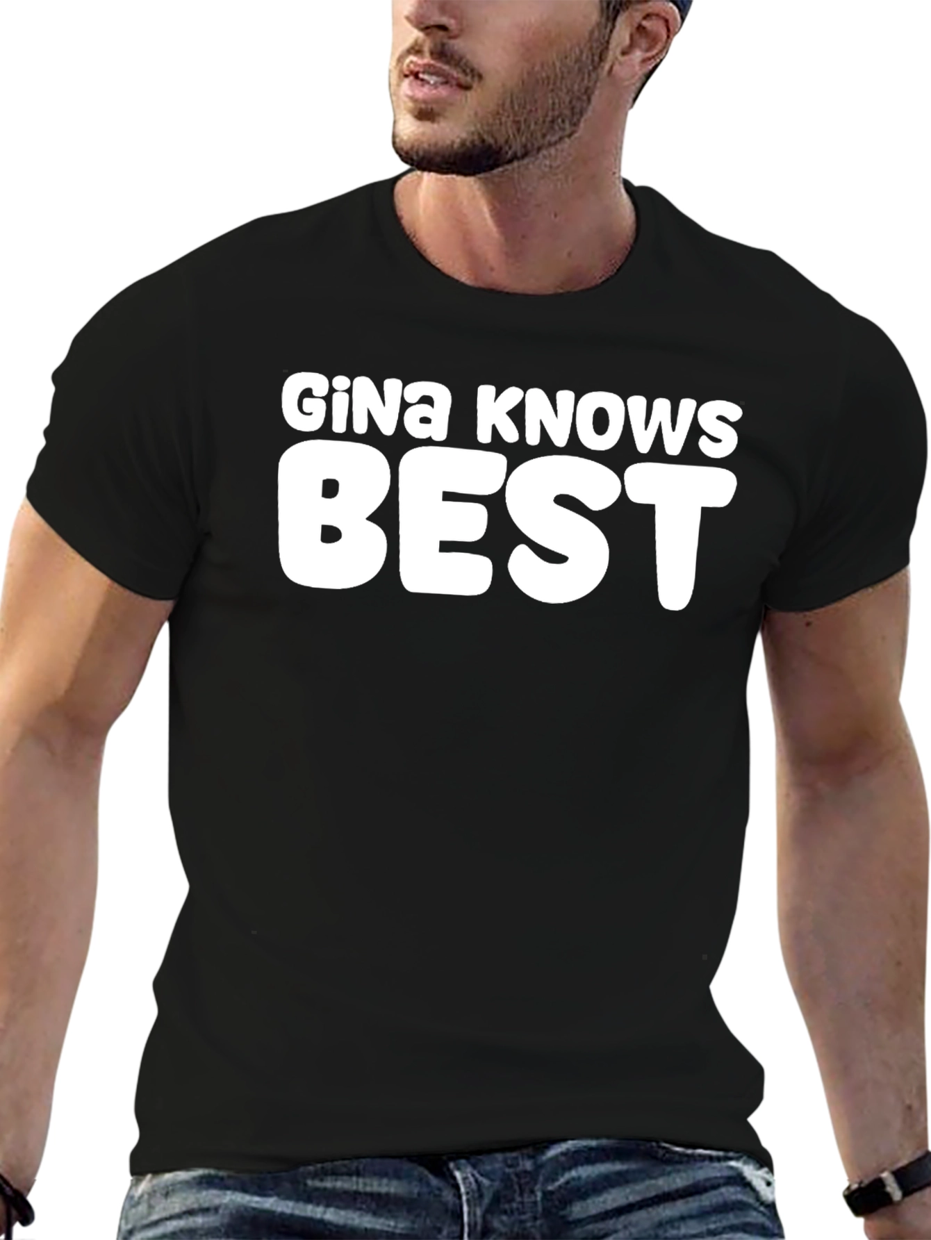 Gina Knows Best Black Graphic Tee