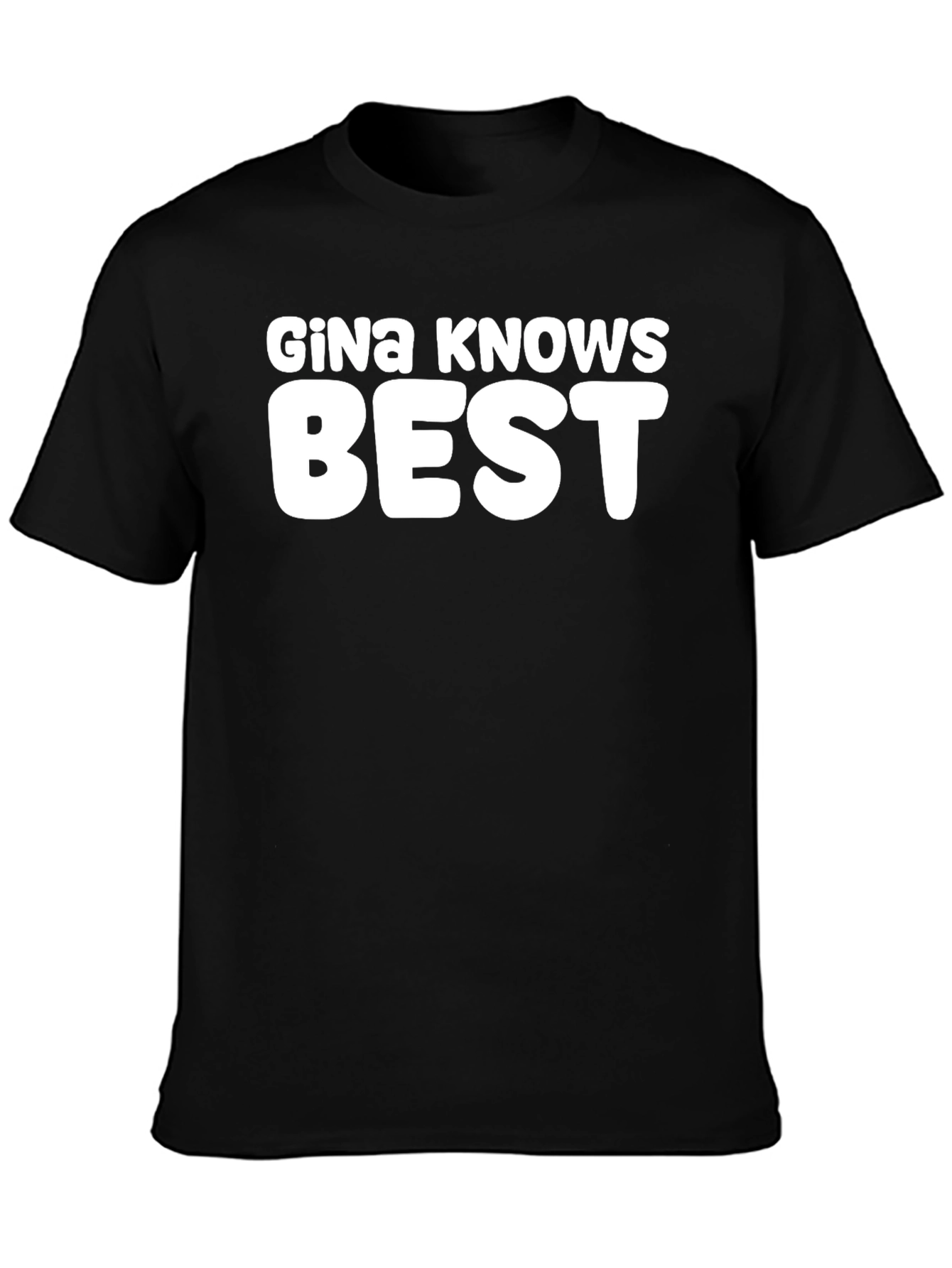 Gina Knows Best Black Graphic Tee