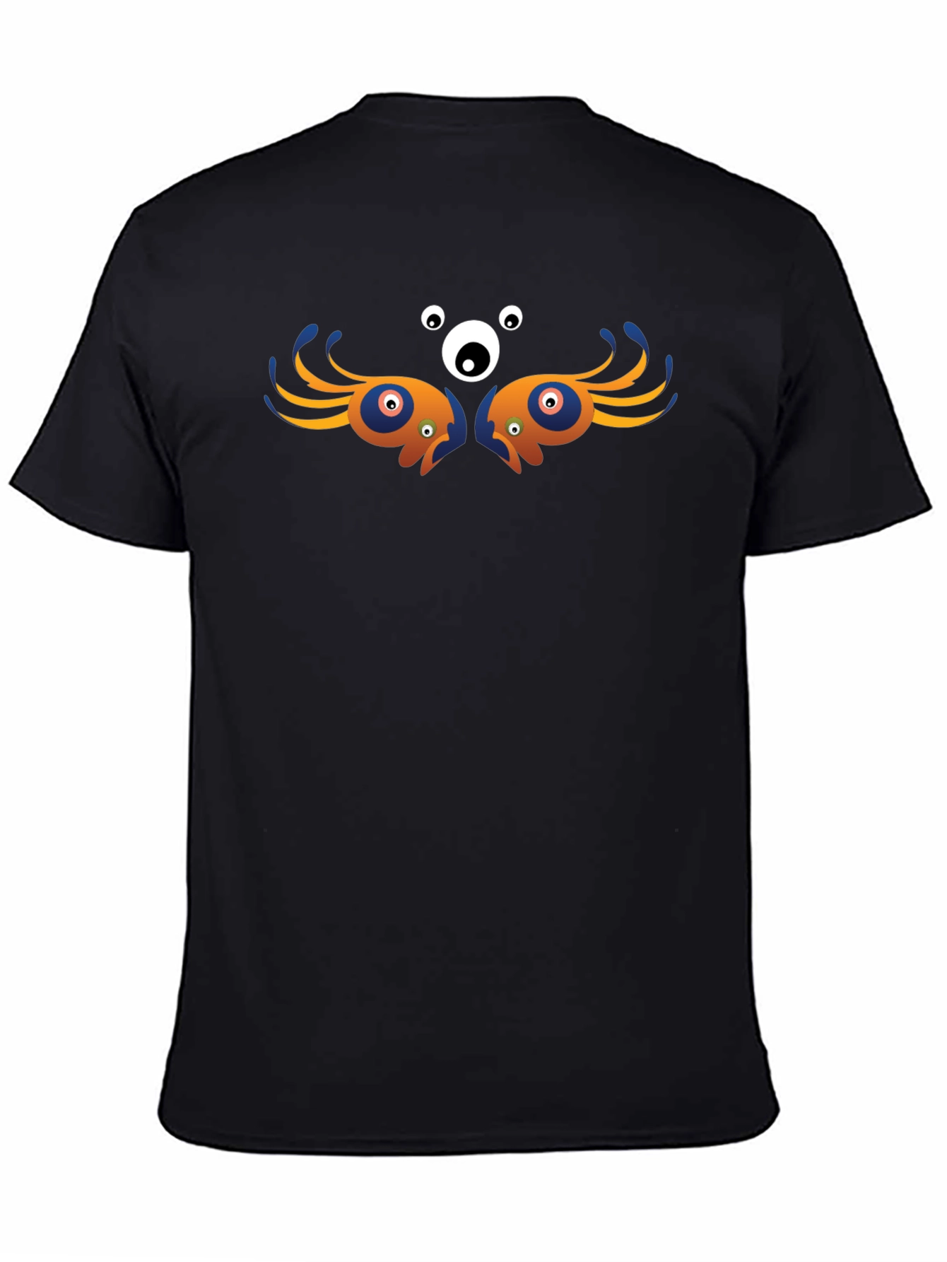 Abstract Eye Graphic Black T-Shirt