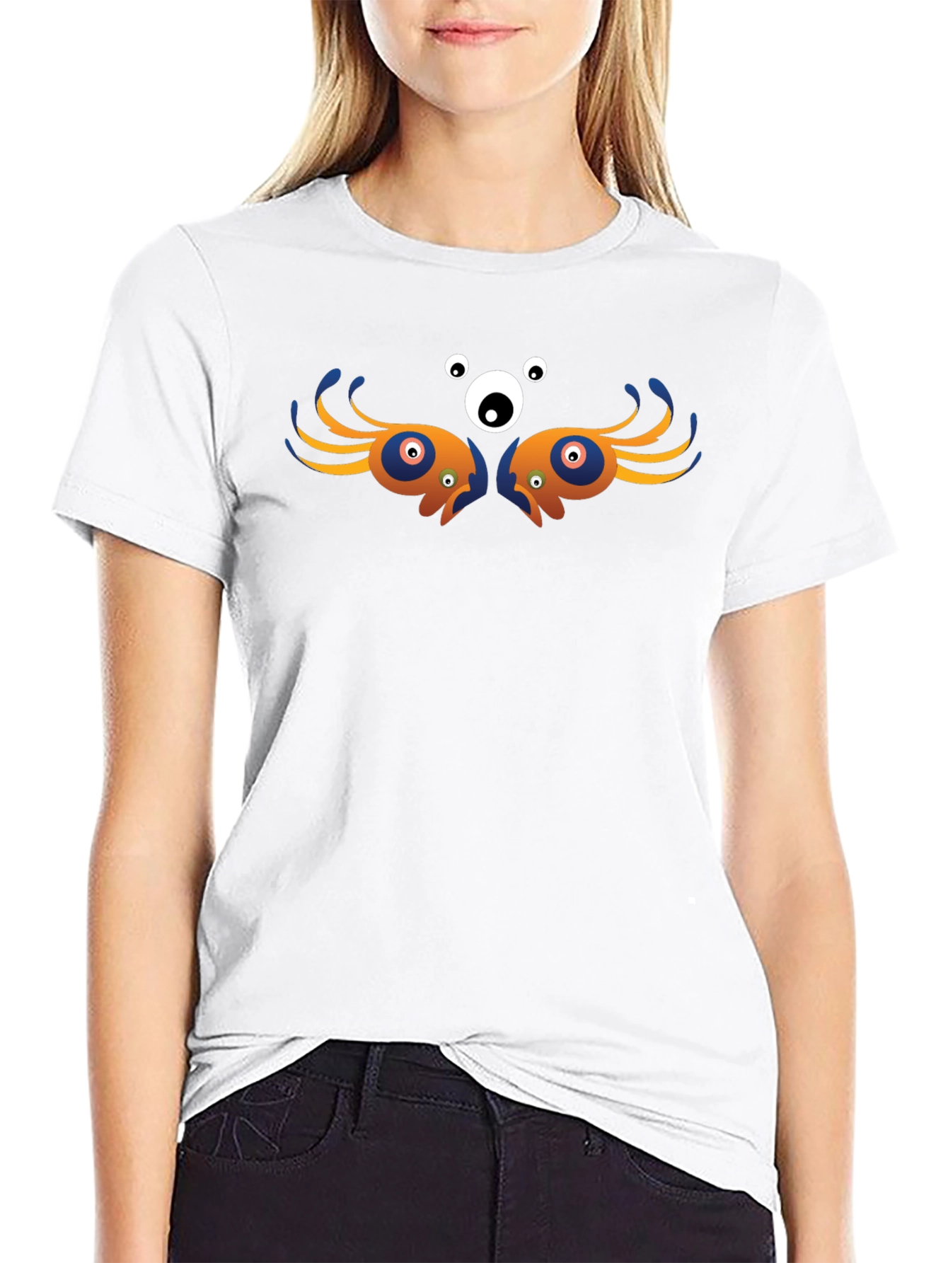 Abstract Eye Graphic Black T-Shirt
