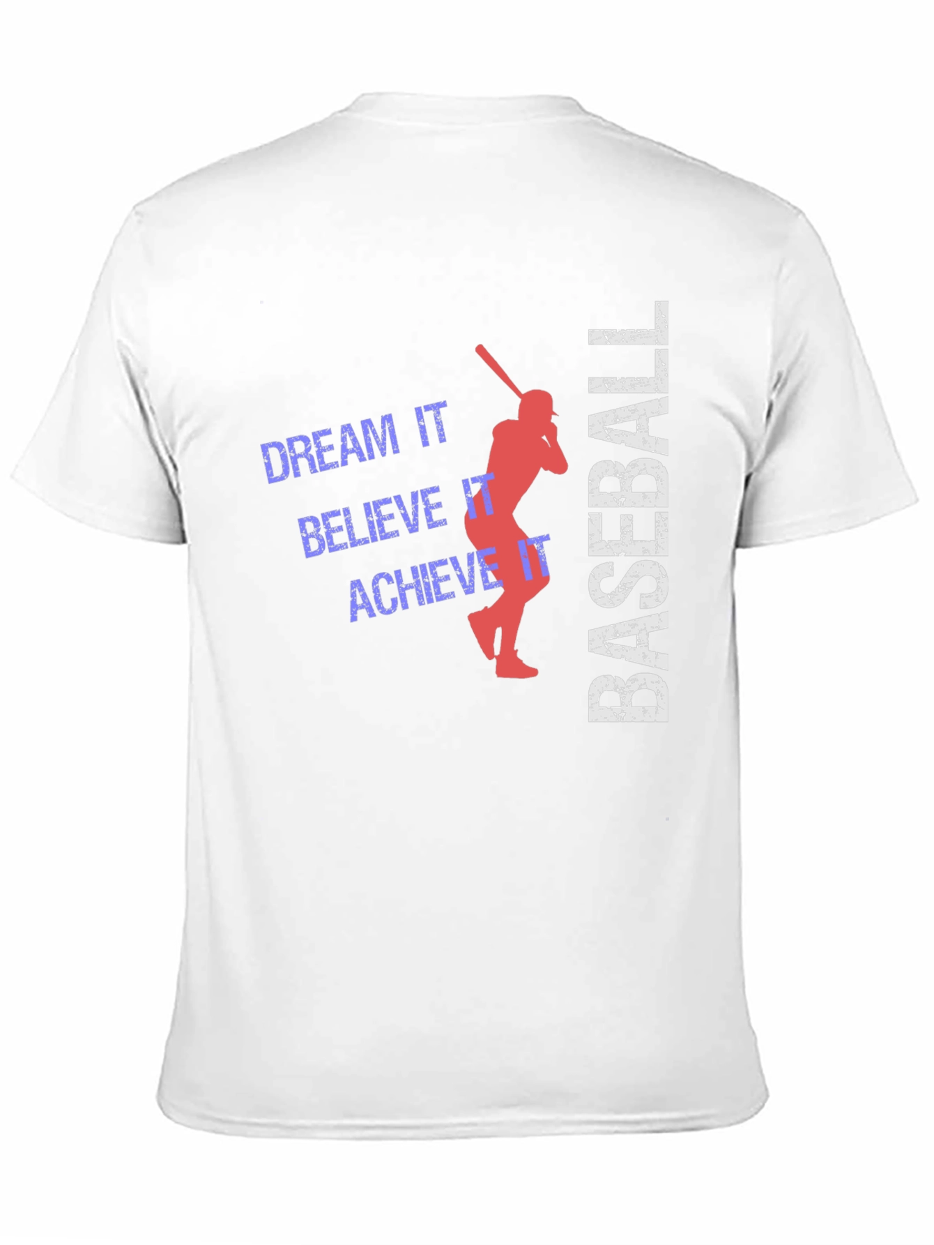 Baseball Dream Believe Achieve Black Graphic Tee