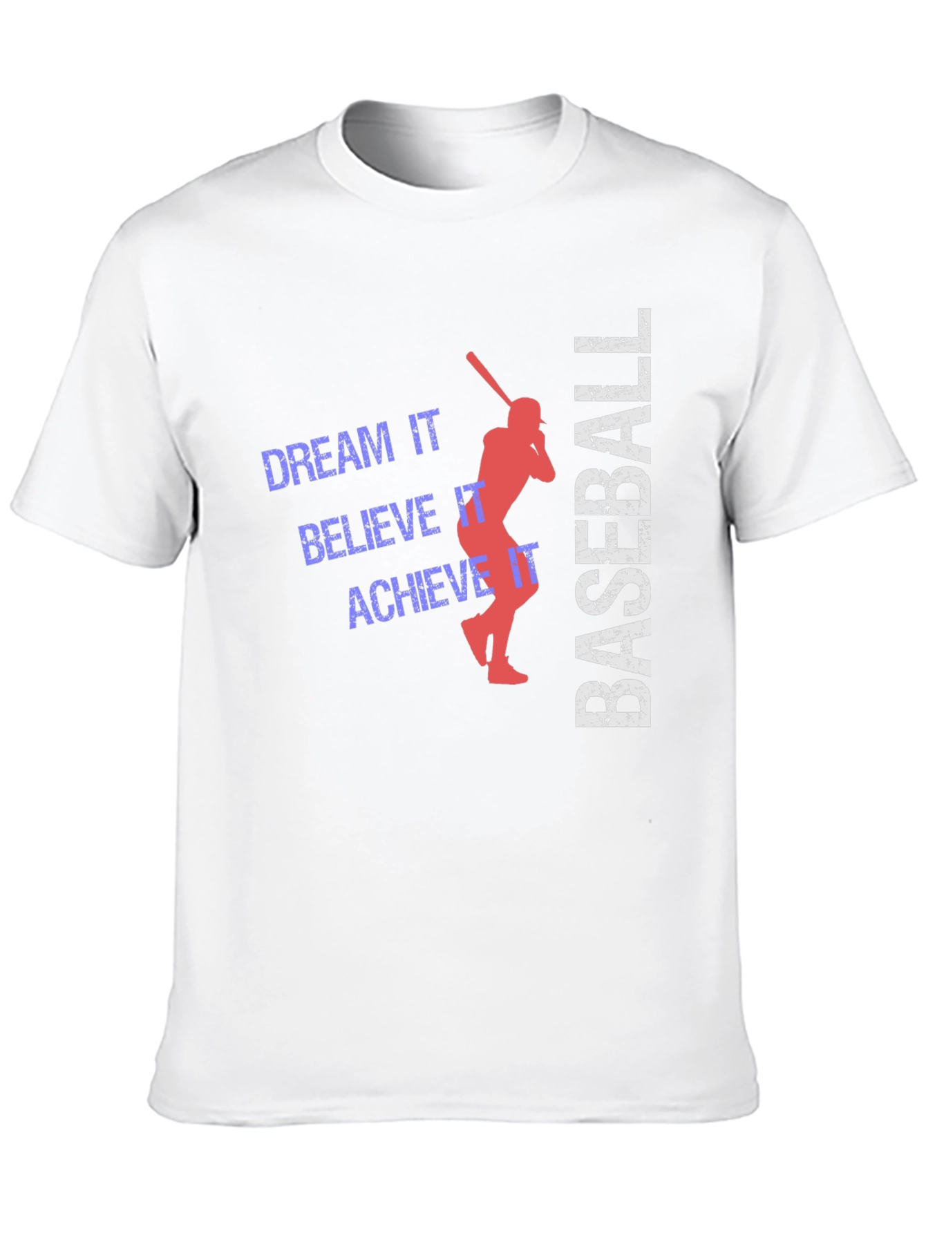 Baseball Dream Believe Achieve Black Graphic Tee