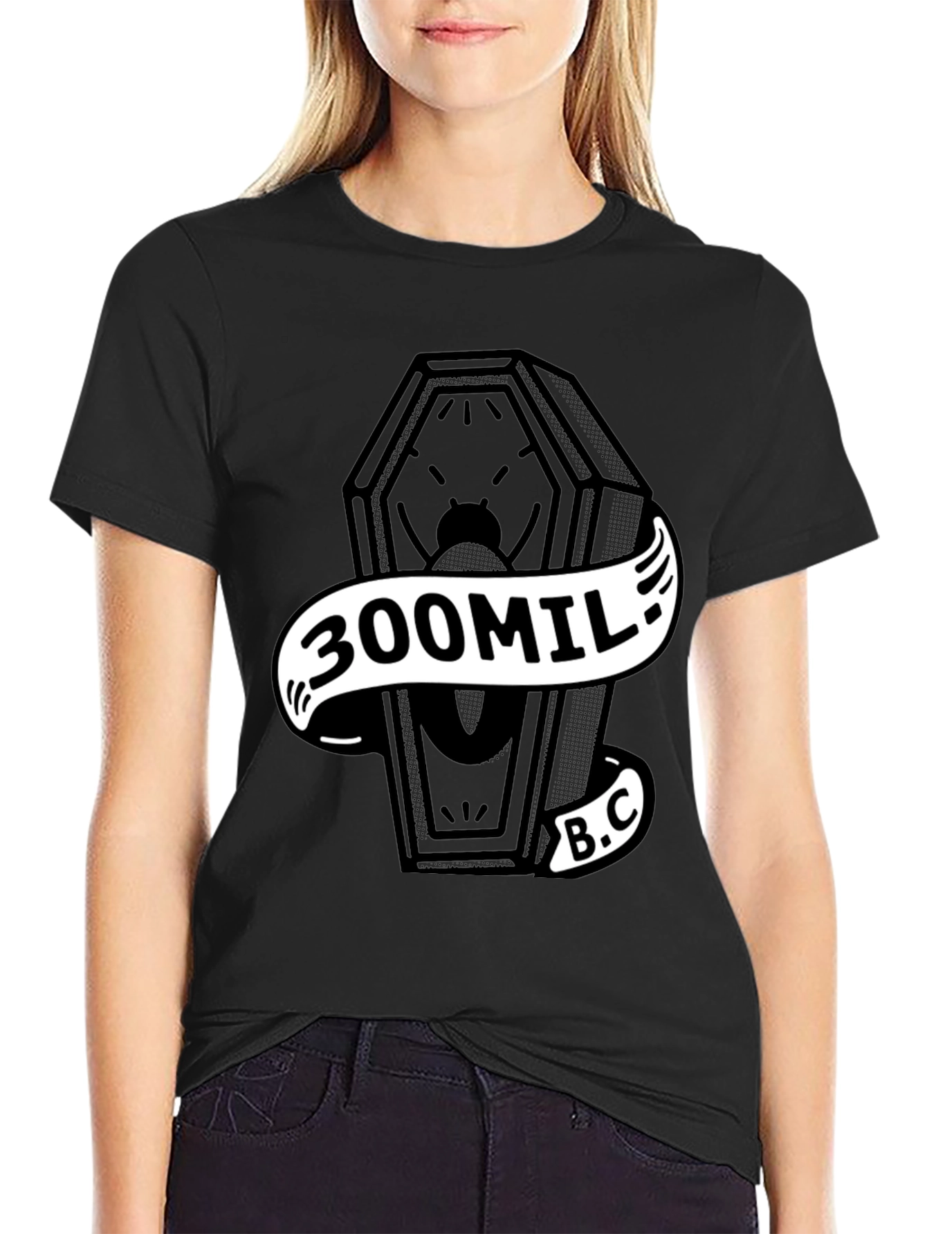 300Mil B.C. Coffin Graphic Black Tee