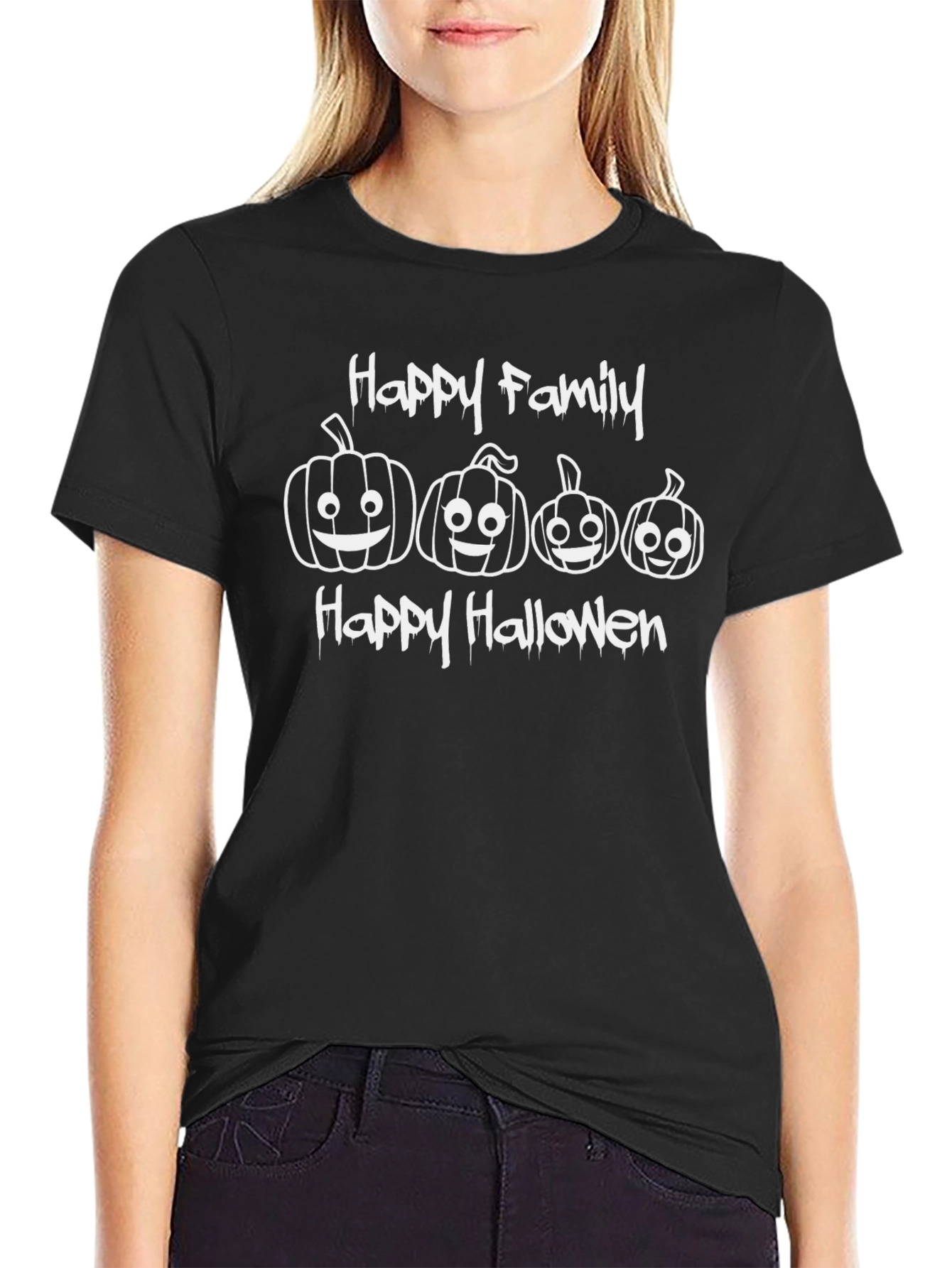 Happy Family Halloween T-Shirt - Pumpkin Tee