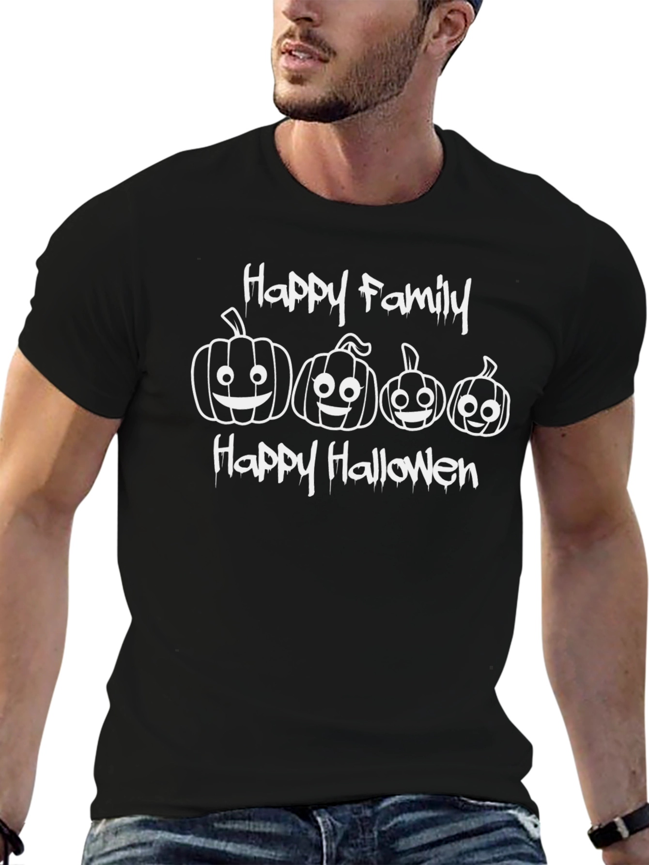 Happy Family Halloween T-Shirt - Pumpkin Tee