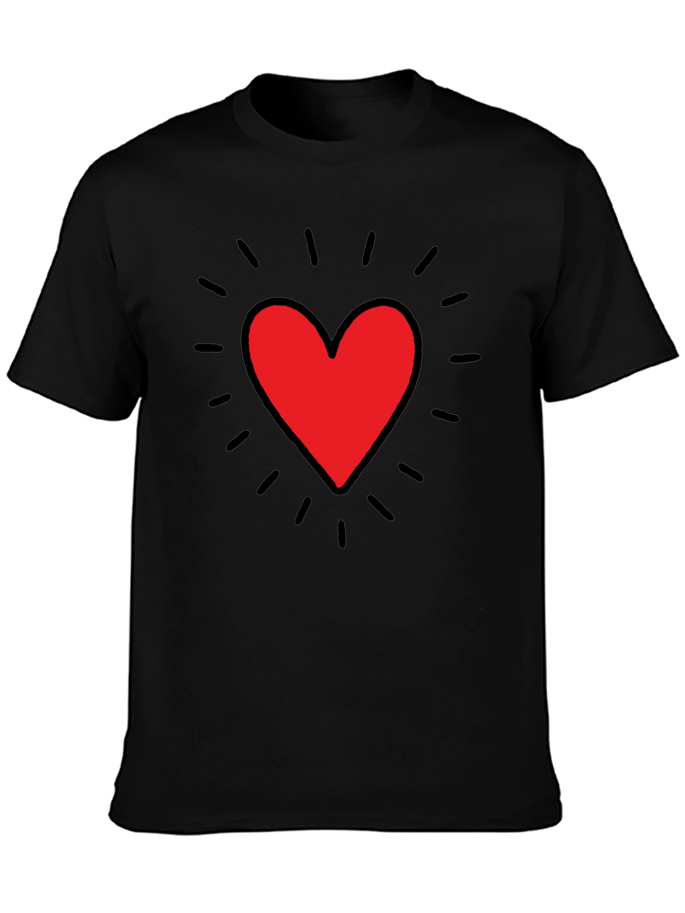 Heart Graphic Black Tee