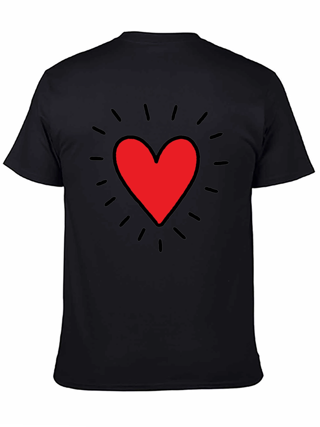 Heart Graphic Black Tee