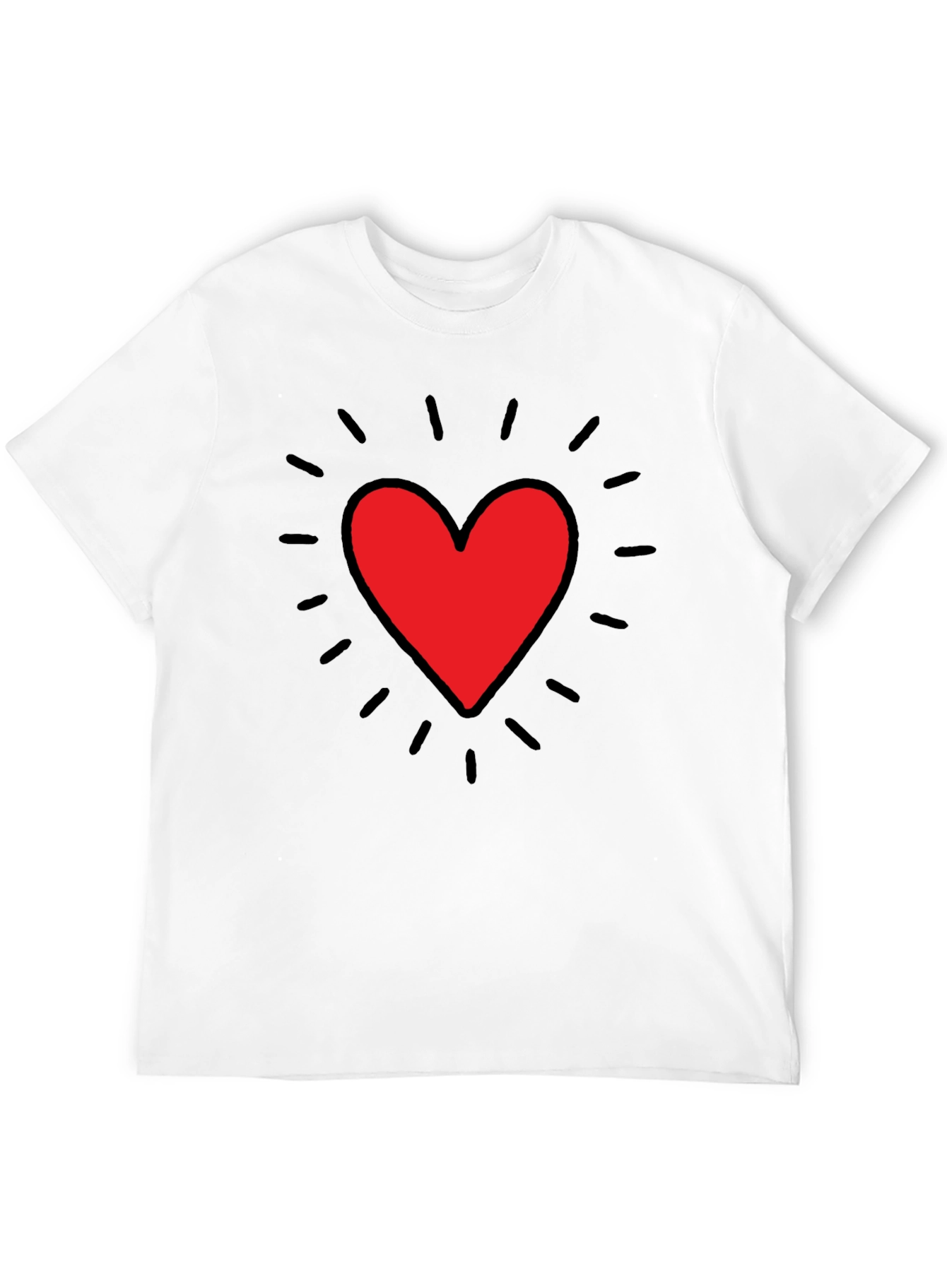 Heart Graphic Black Tee