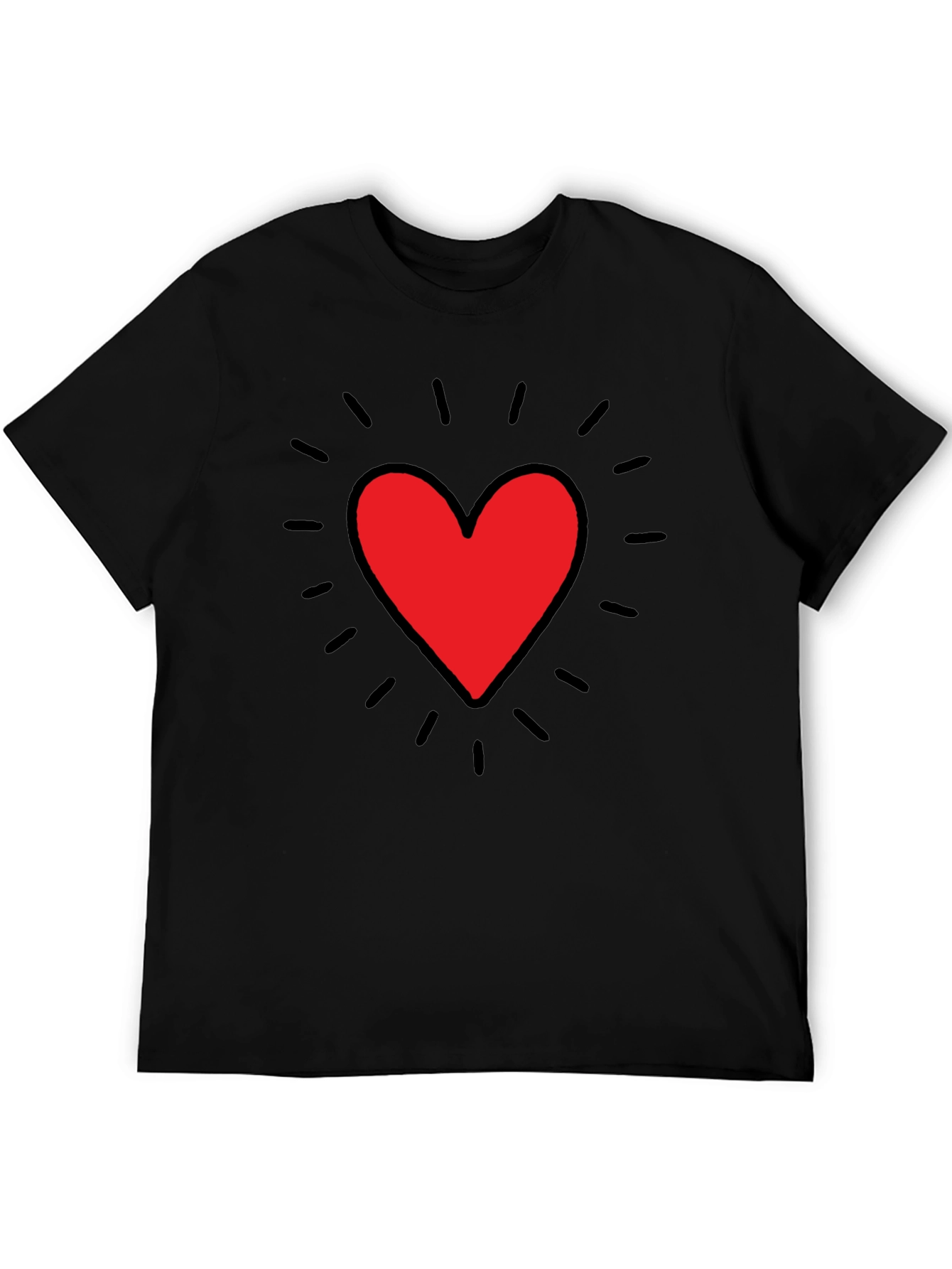 Heart Graphic Black Tee