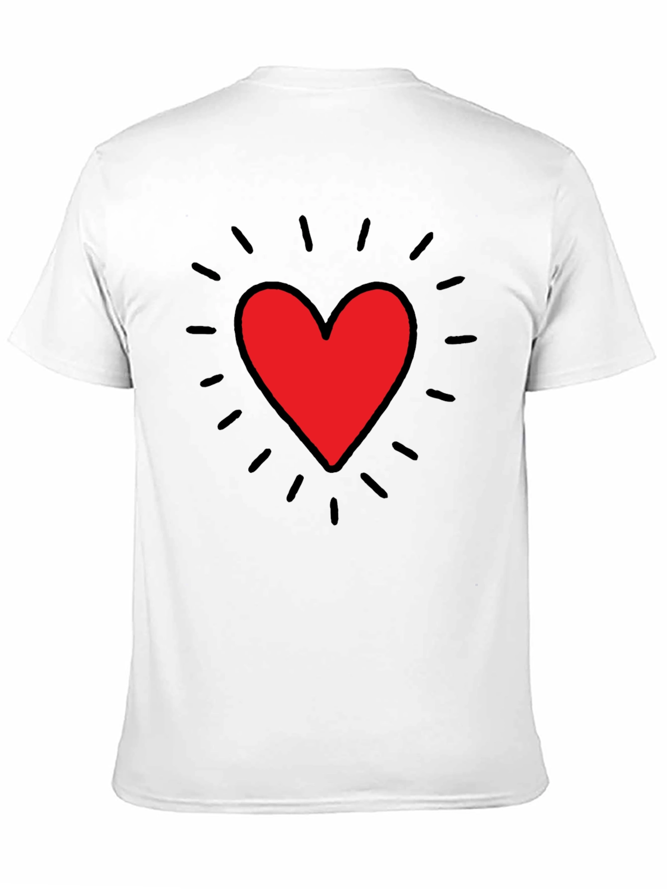 Heart Graphic Black Tee