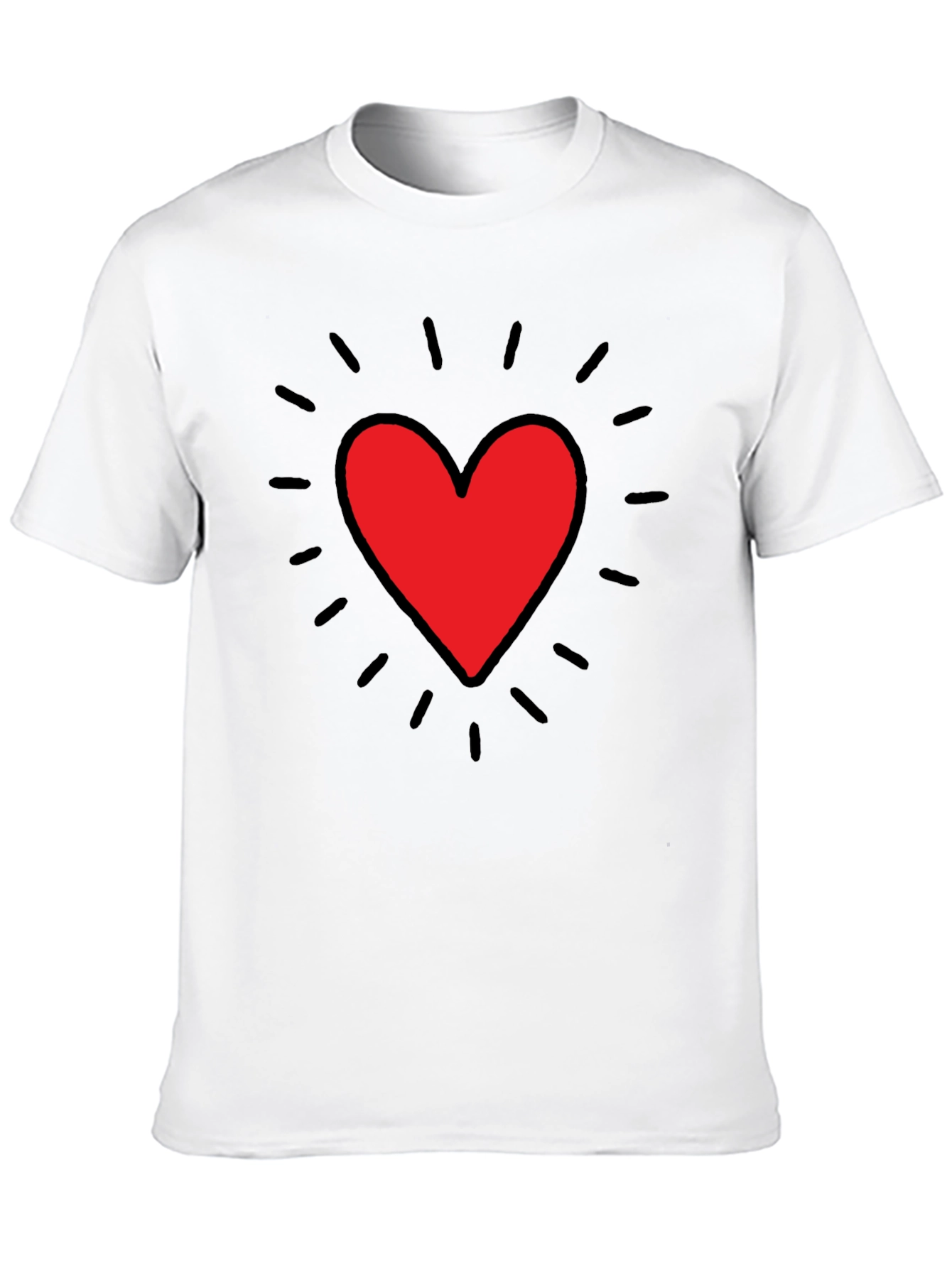 Heart Graphic Black Tee