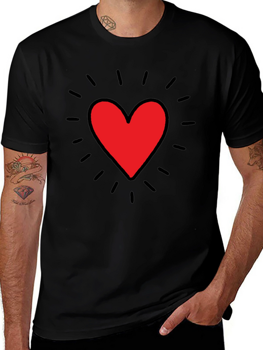 Heart Graphic Black Tee