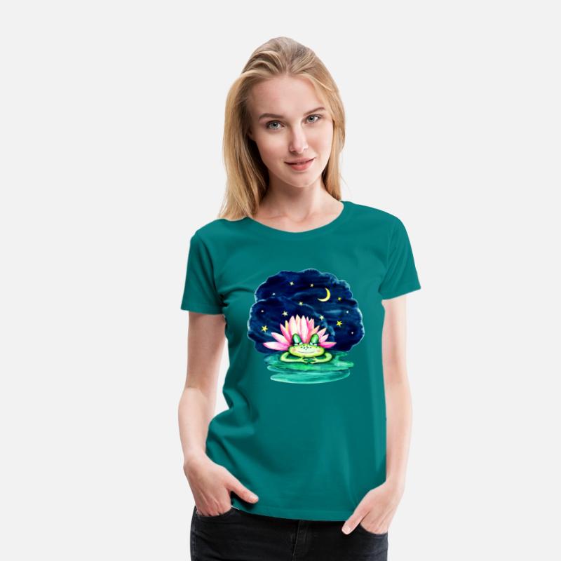 Watercolor Cute Sleep Frog and Night Sky