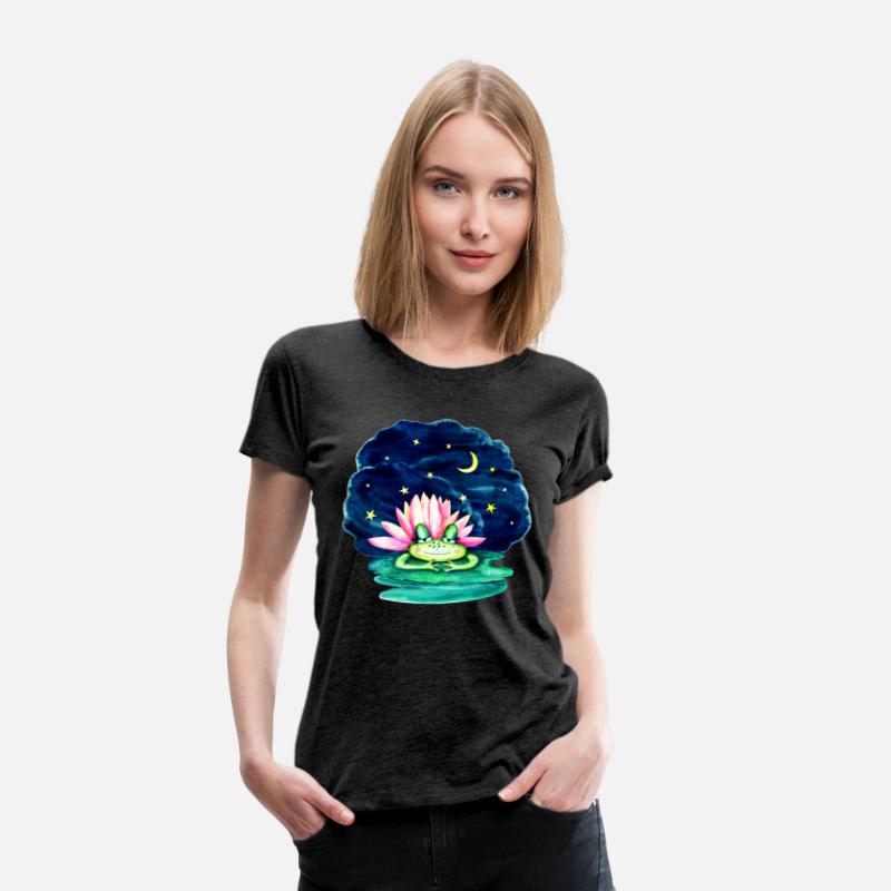 Watercolor Cute Sleep Frog and Night Sky