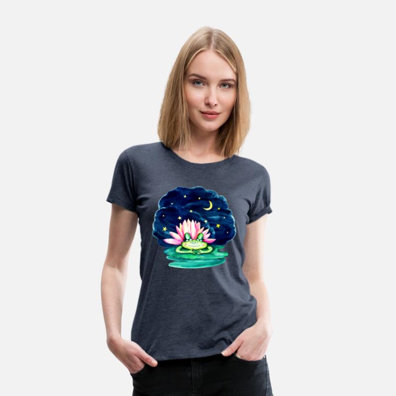 Watercolor Cute Sleep Frog and Night Sky